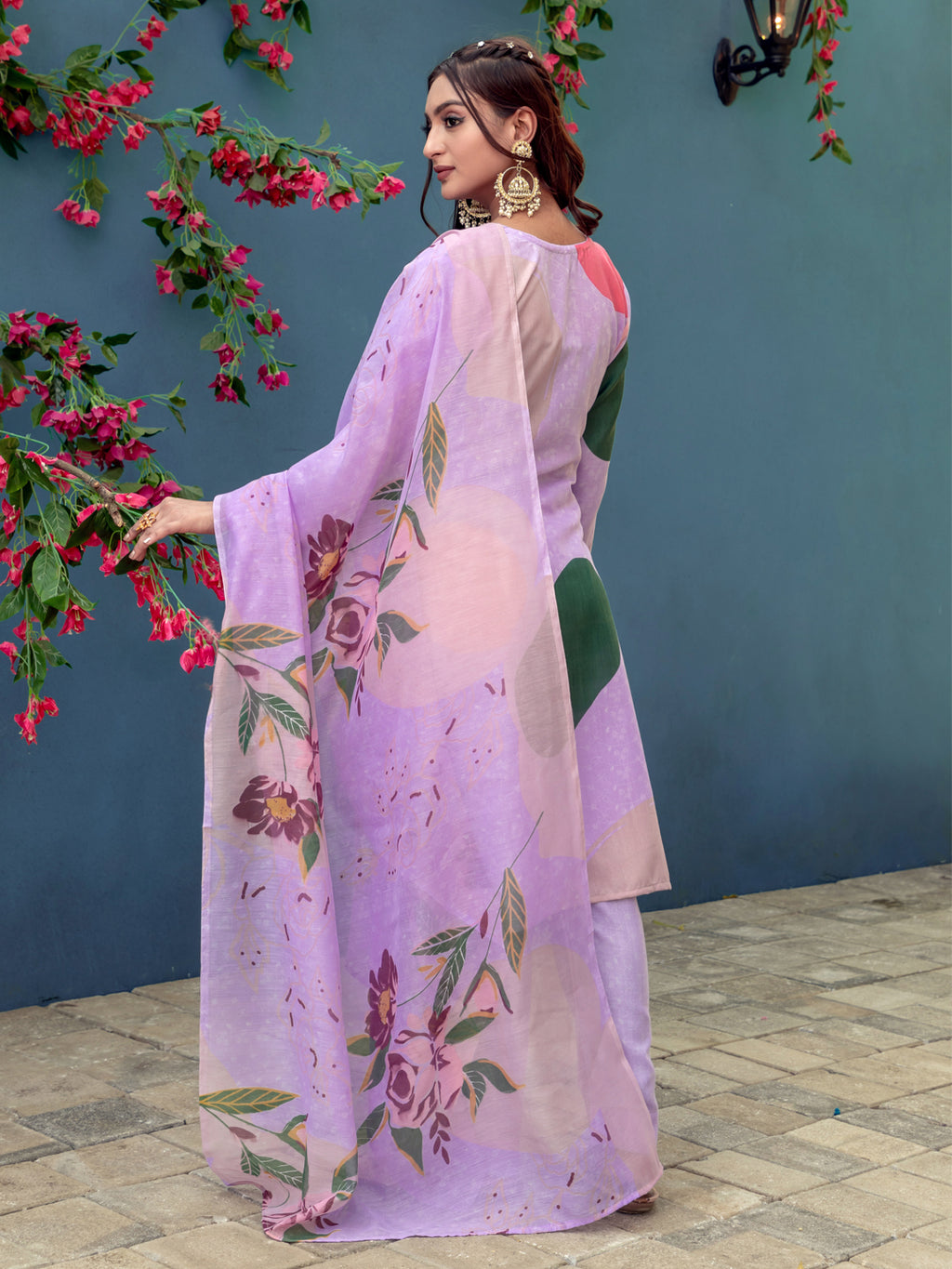 Fully Stiched Cotton Blend Kurti Pant Dupatta