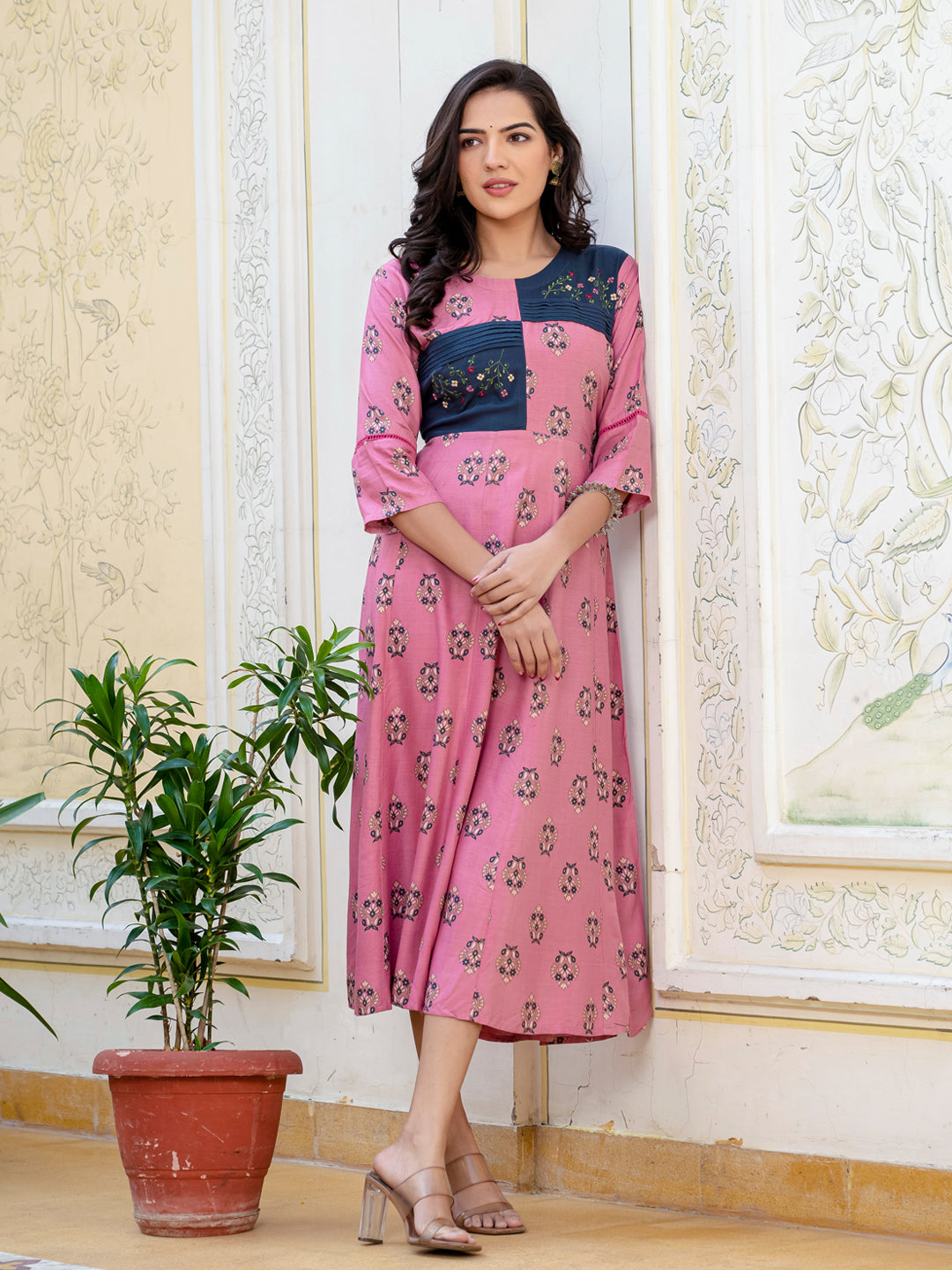 Fully Stiched Rayon A-Line Kurta