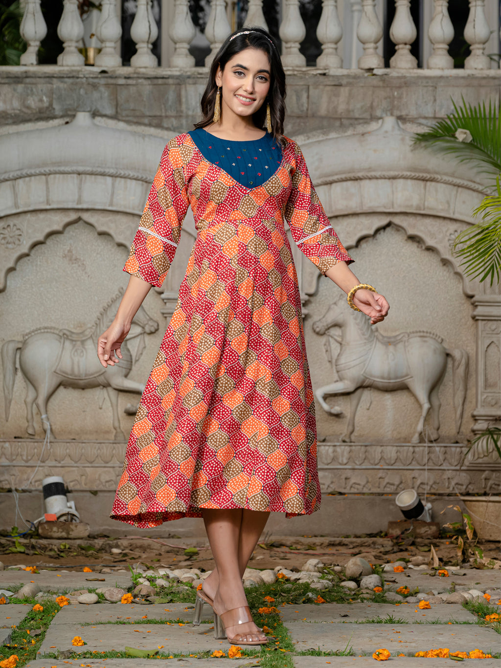 Fully Stiched Rayon A-Line Kurta