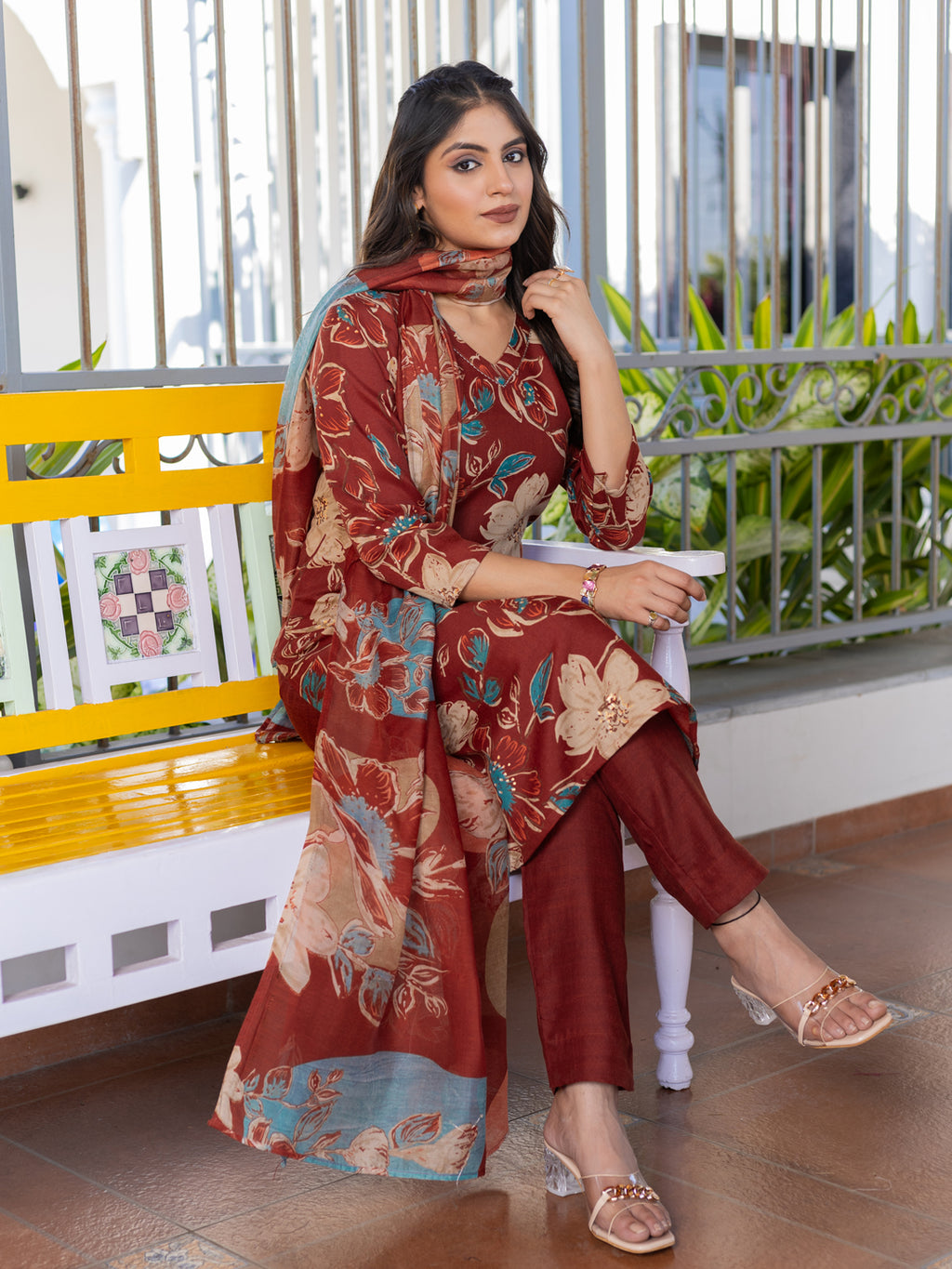 Fully Stiched Cotton Kurti Pant Dupatta