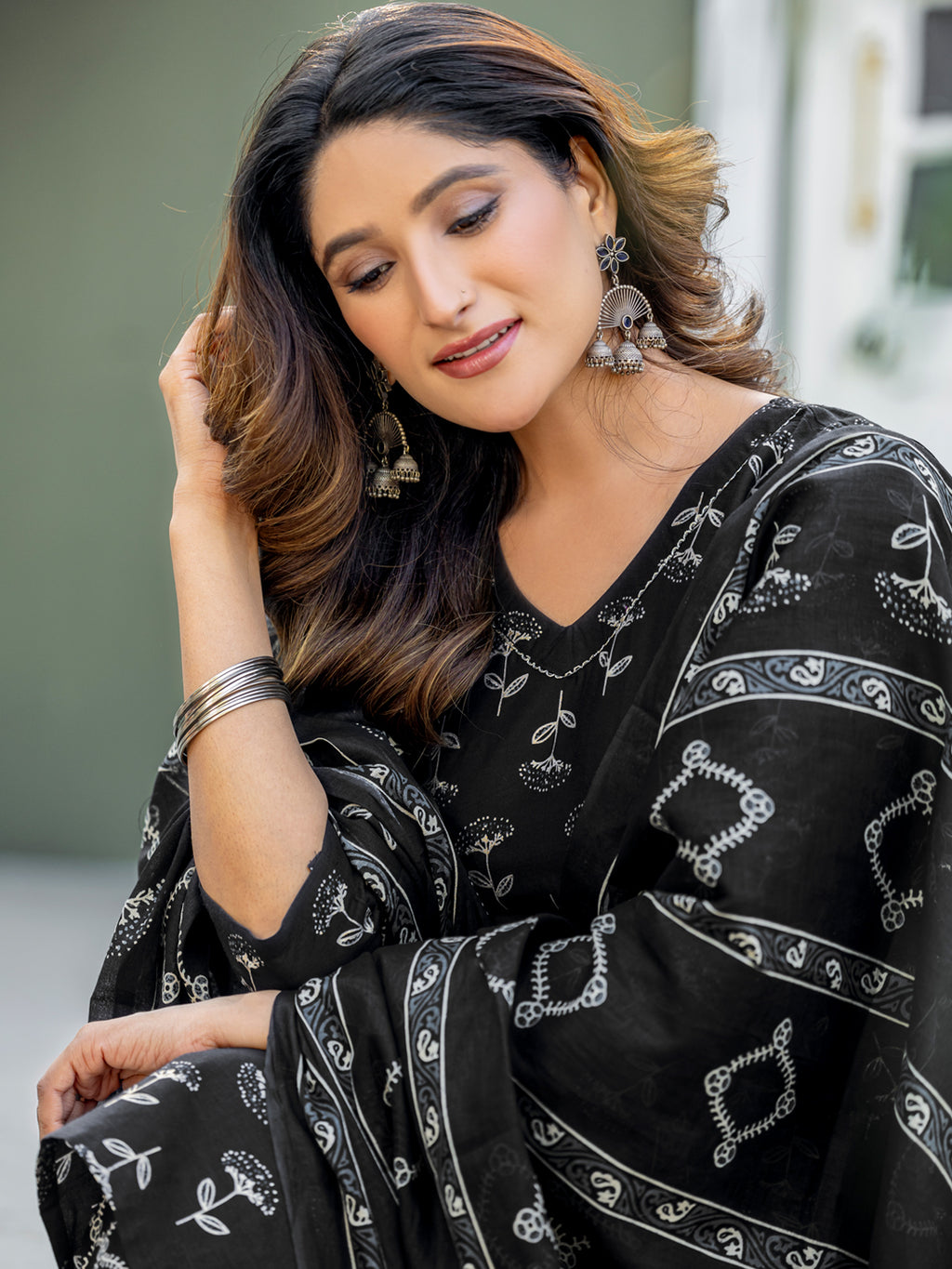 Fully Stiched Cotton  Kurti Pant Dupatta