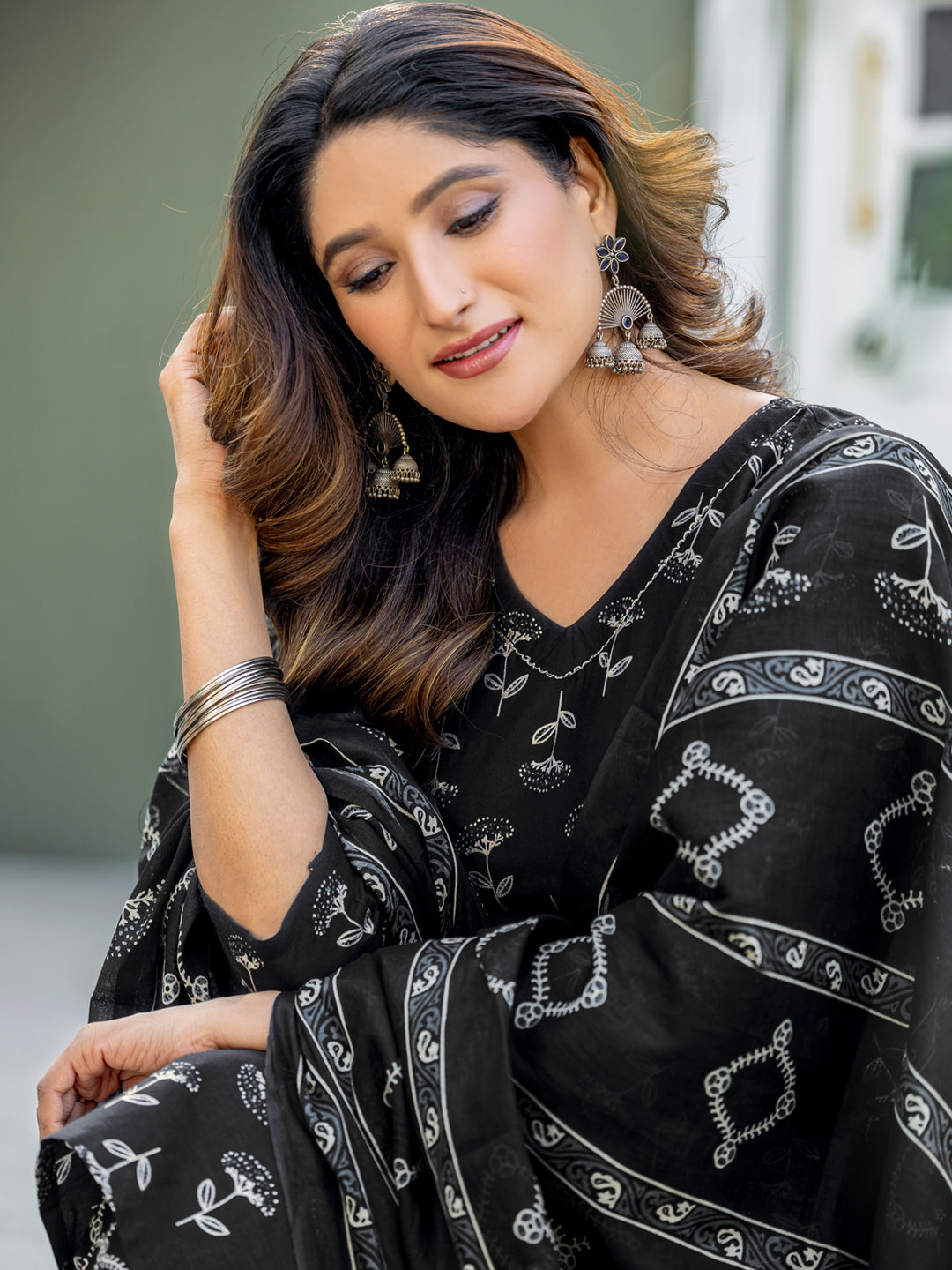 Fully Stiched Cotton  Kurti Pant Dupatta