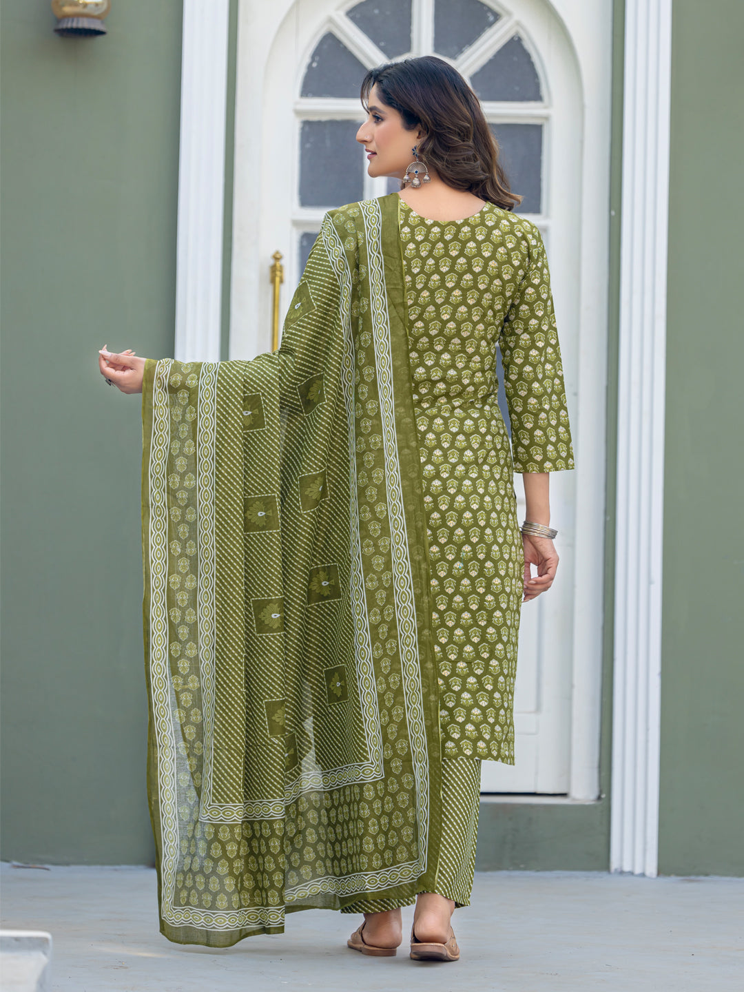 Fully Stiched Cotton  Kurti Pant Dupatta
