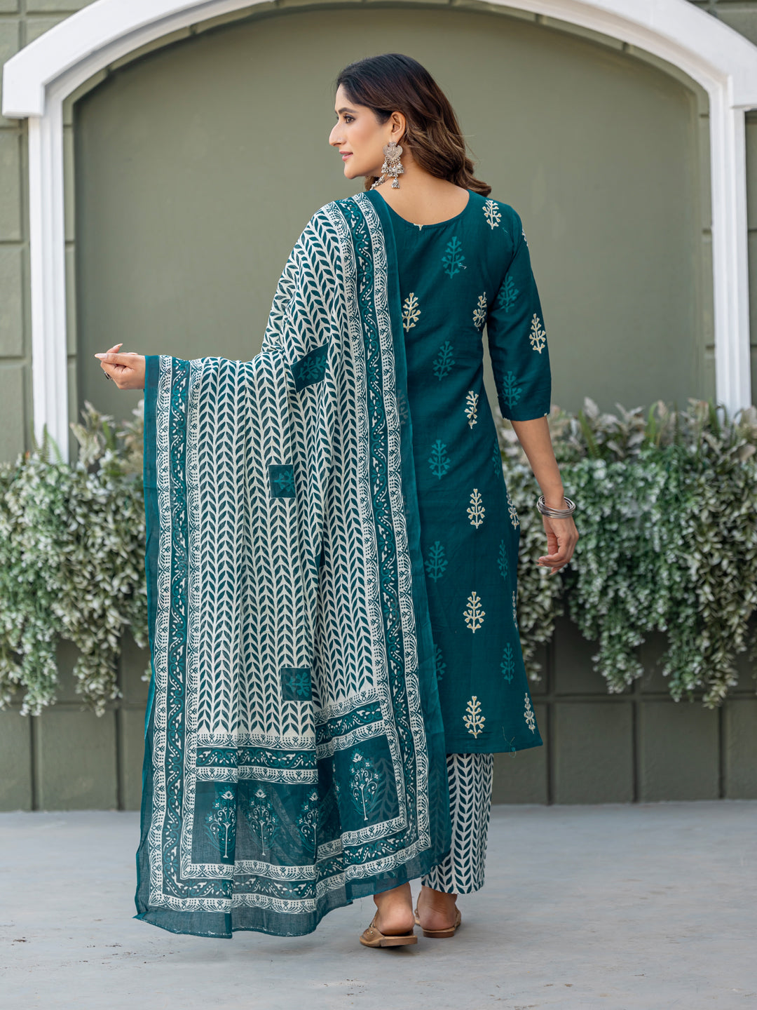 Fully Stiched Cotton  Kurti Pant Dupatta