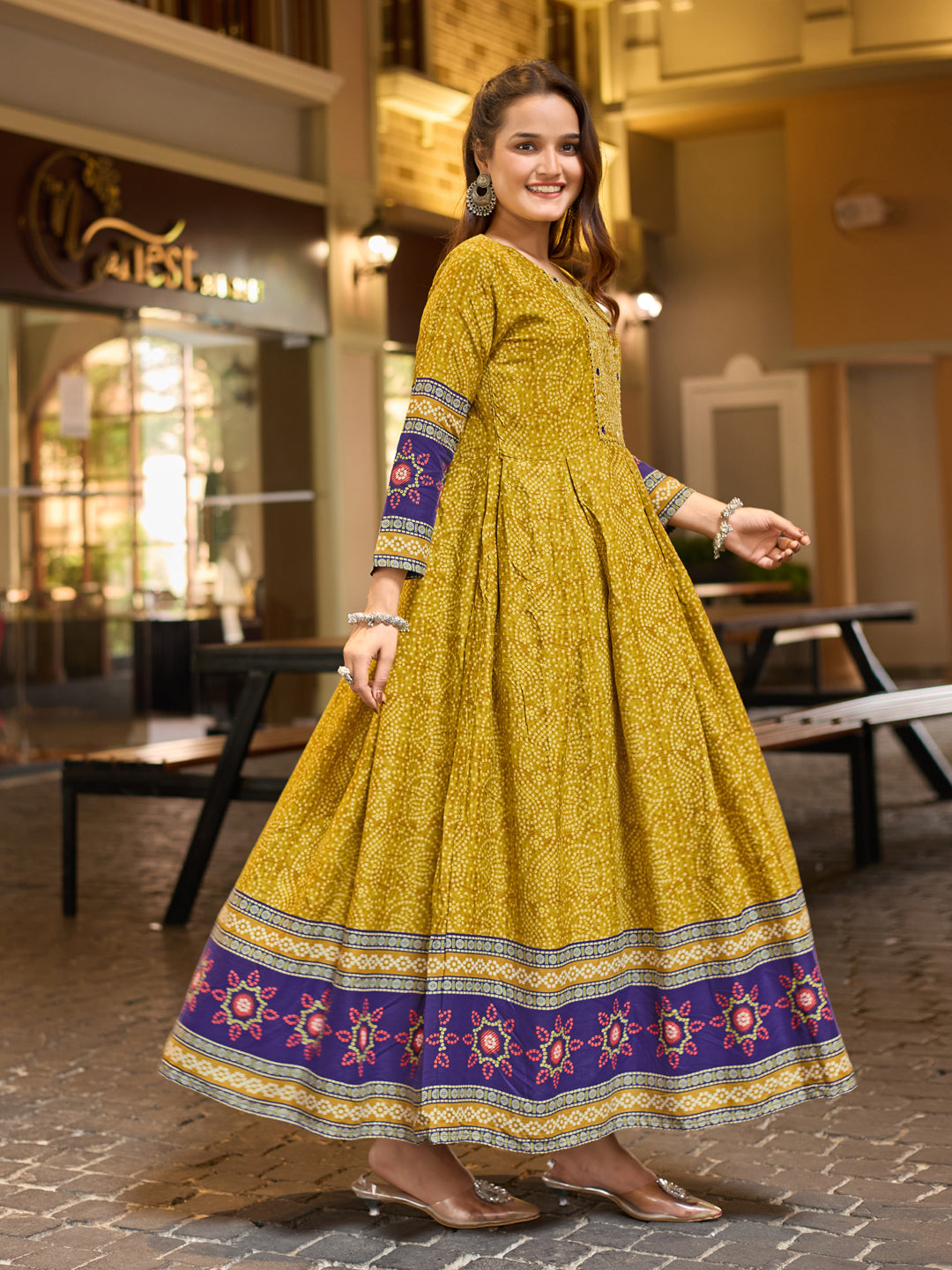 Fully Stiched Rayon Anarkali Gown