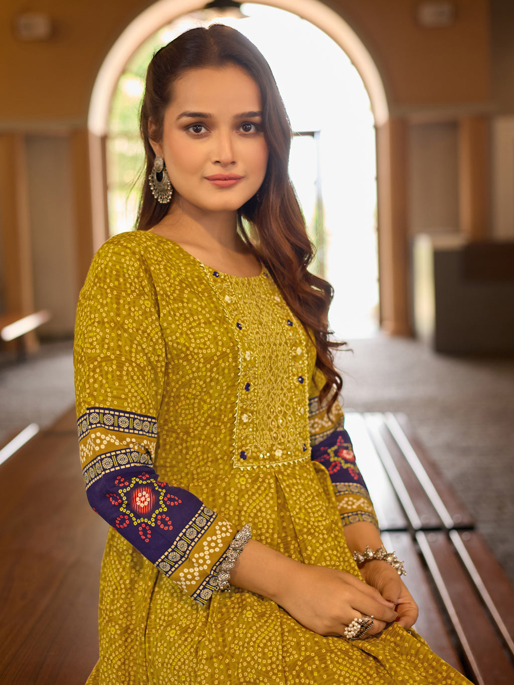 Fully Stiched Rayon Anarkali Gown