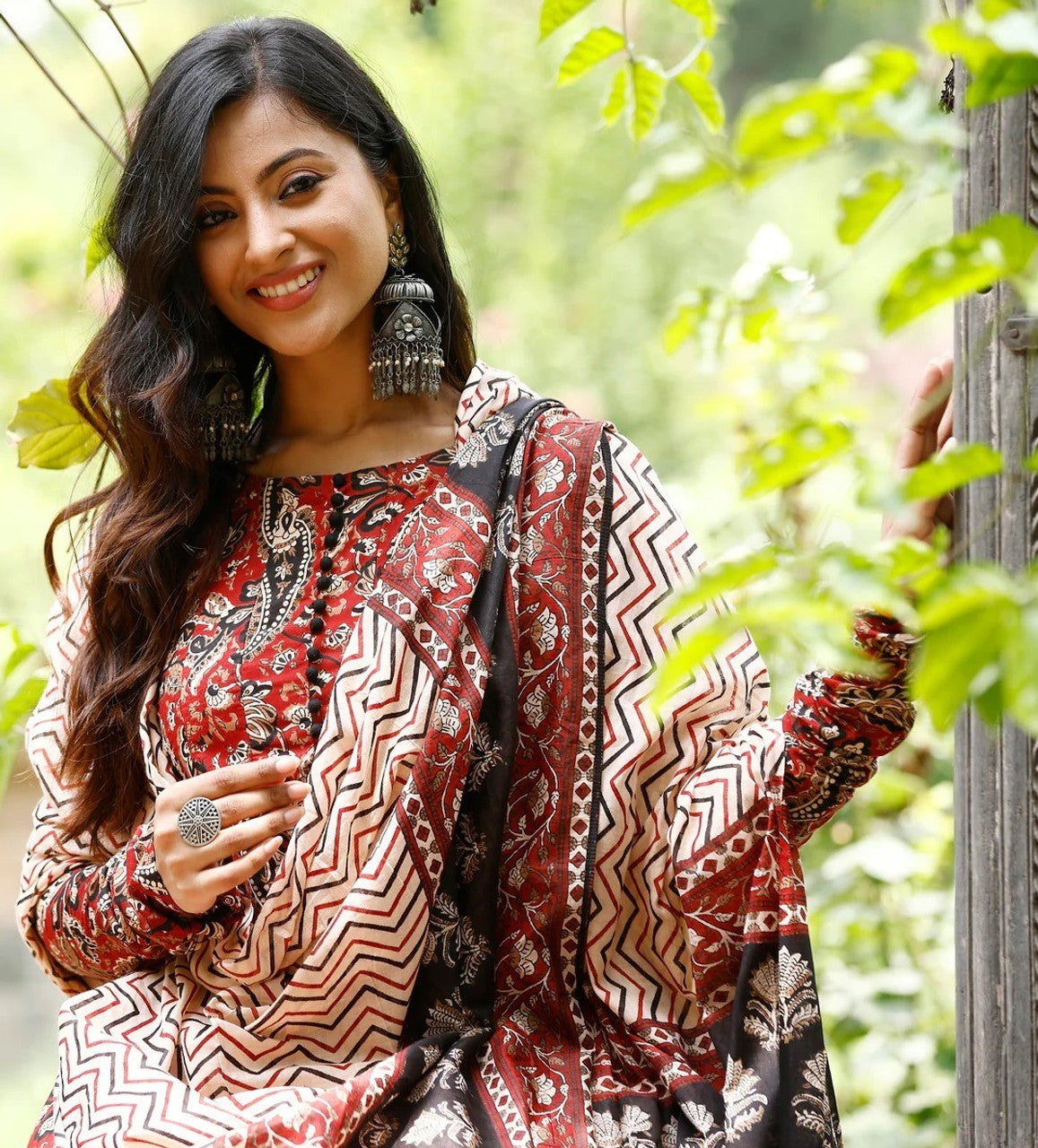Fully Stiched Rayon Printed Kurti Pant Dupatta