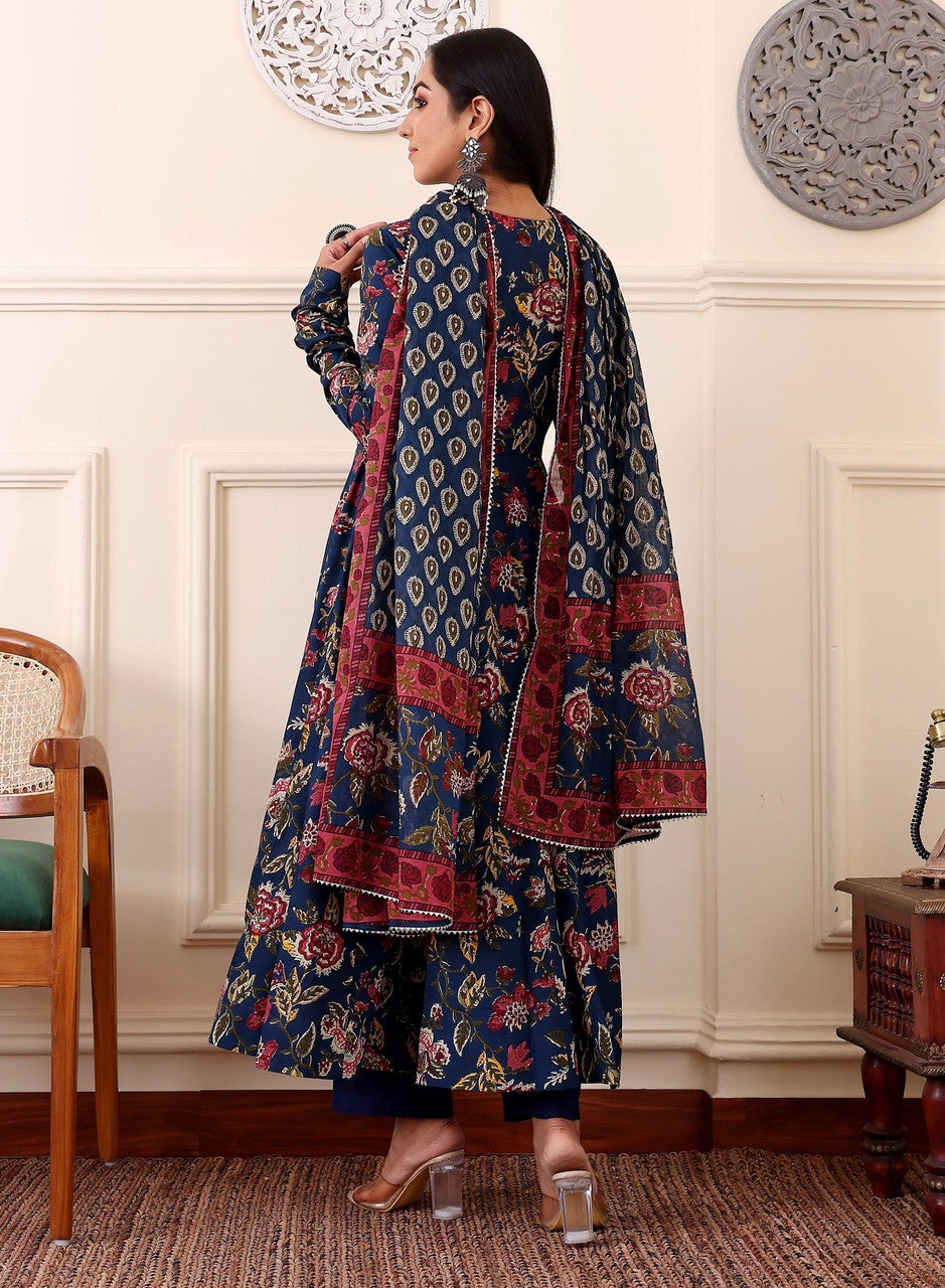 Fully Stiched Rayon Printed Kurti Pant Dupatta