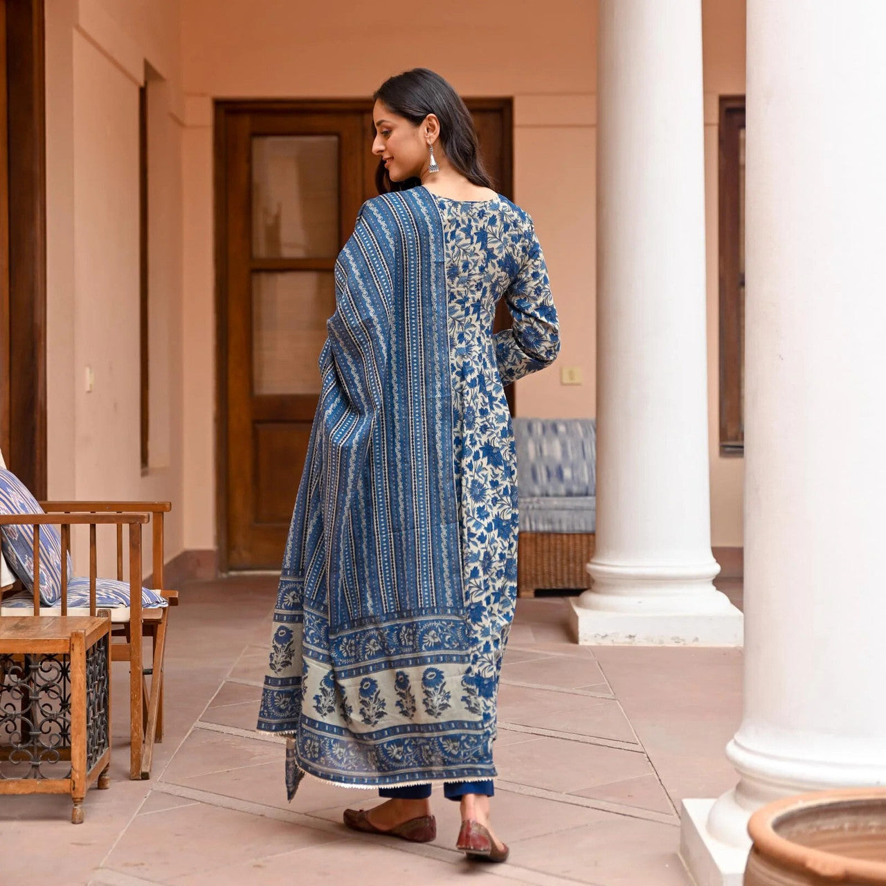 Fully Stiched Rayon Printed Kurti Pant Dupatta