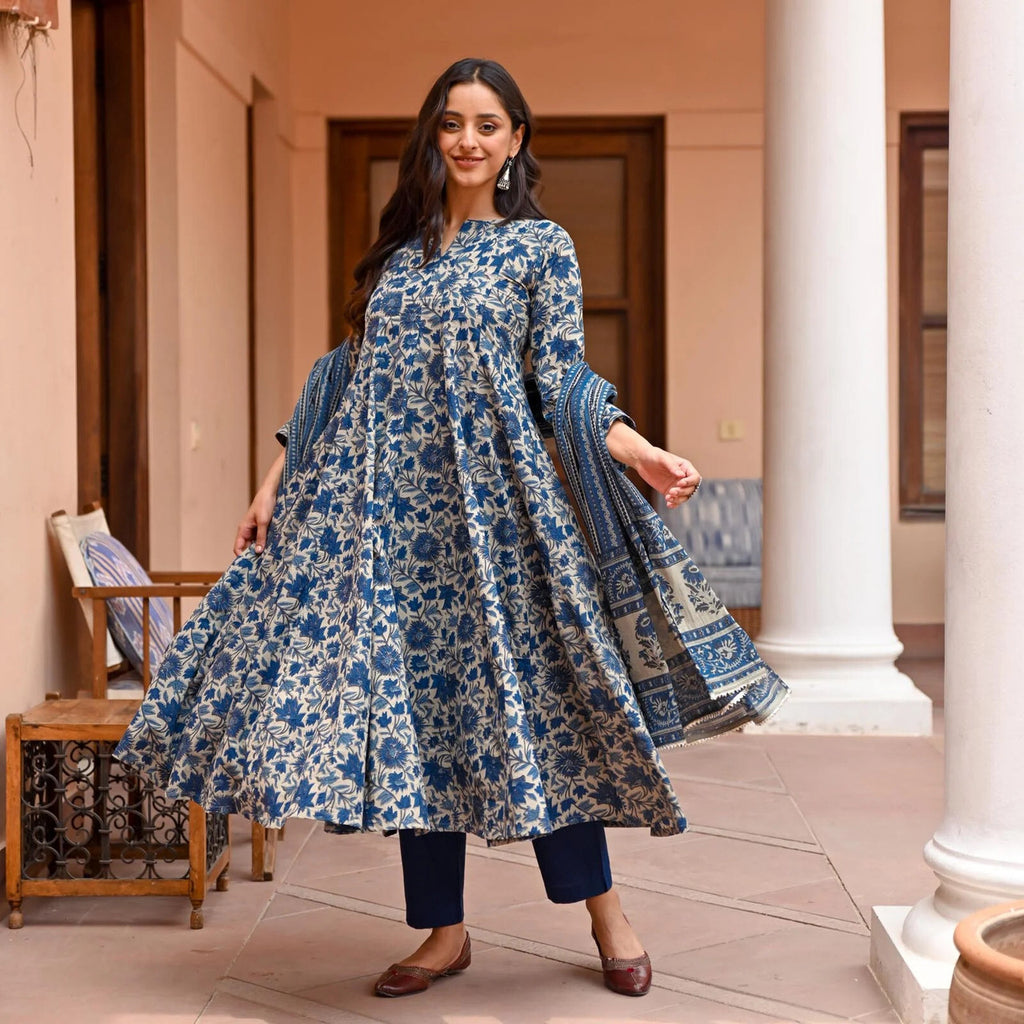 Fully Stiched Rayon Printed Kurti Pant Dupatta