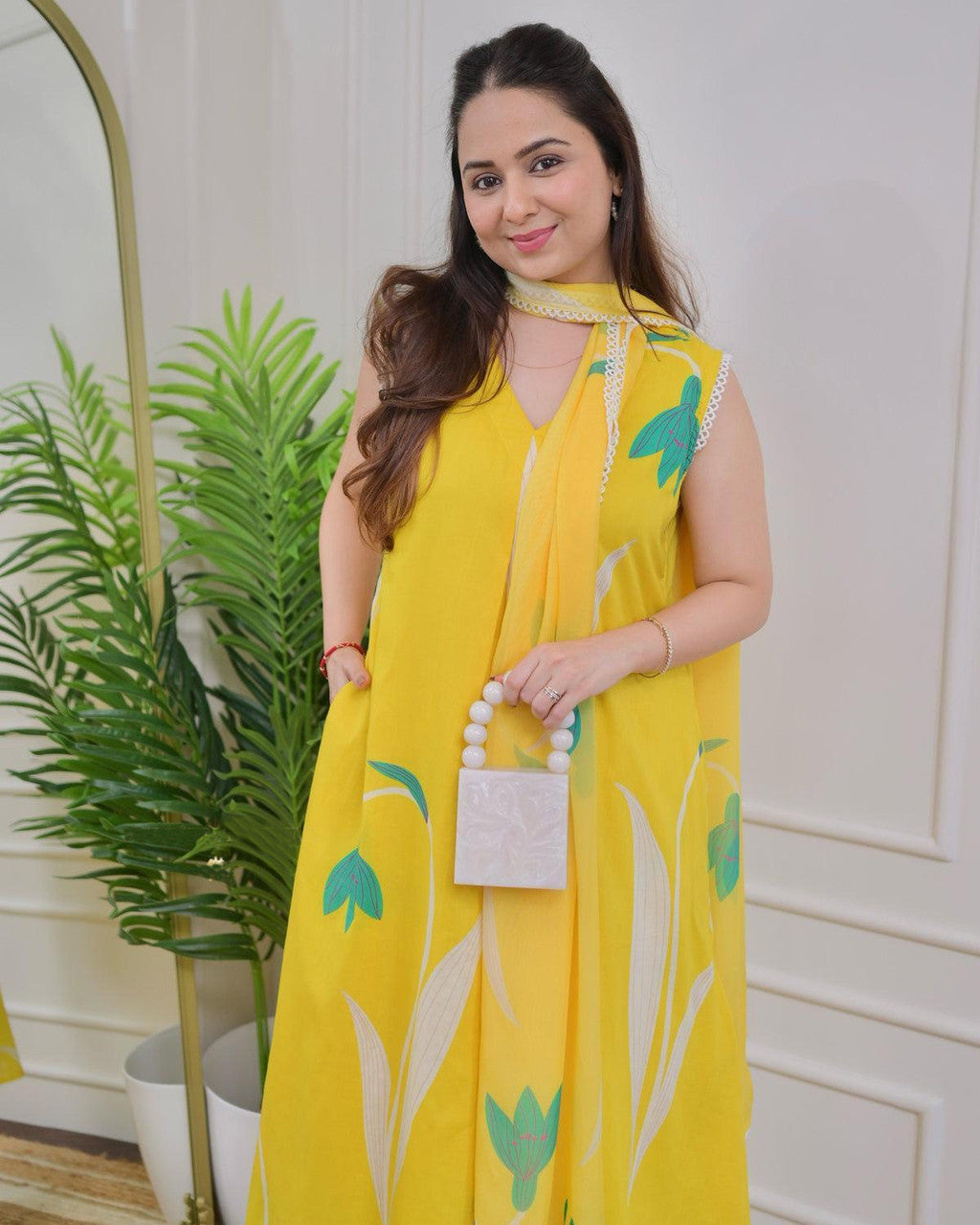 Fully Stiched Rayon Printed Kurti Pant Dupatta
