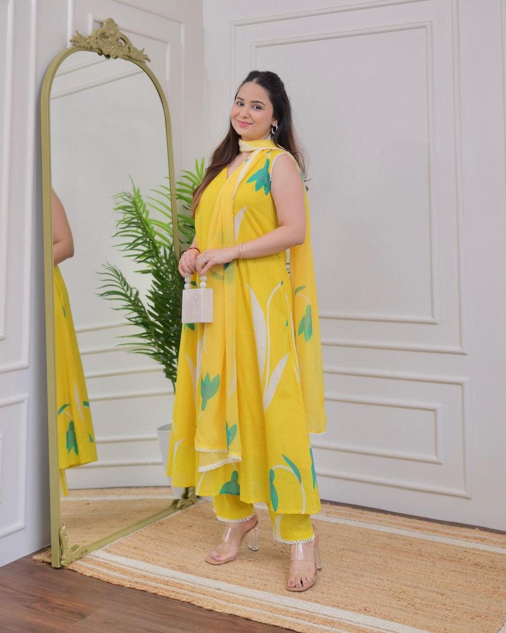 Fully Stiched Rayon Printed Kurti Pant Dupatta