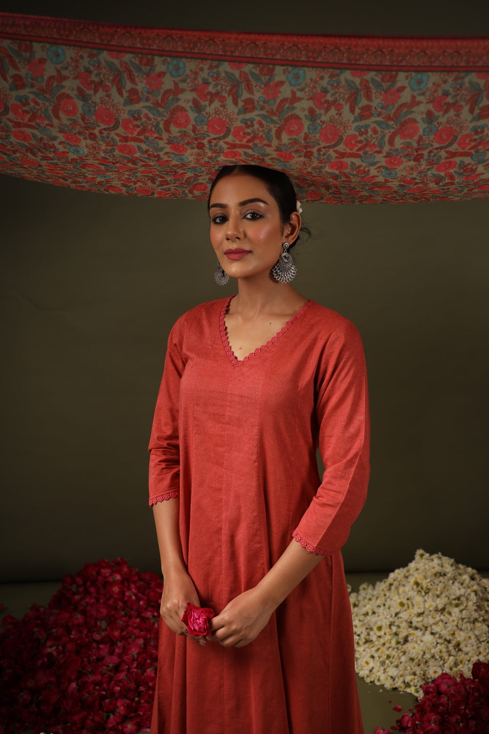 Fully Stiched Rayon Printed Kurti Pant Dupatta
