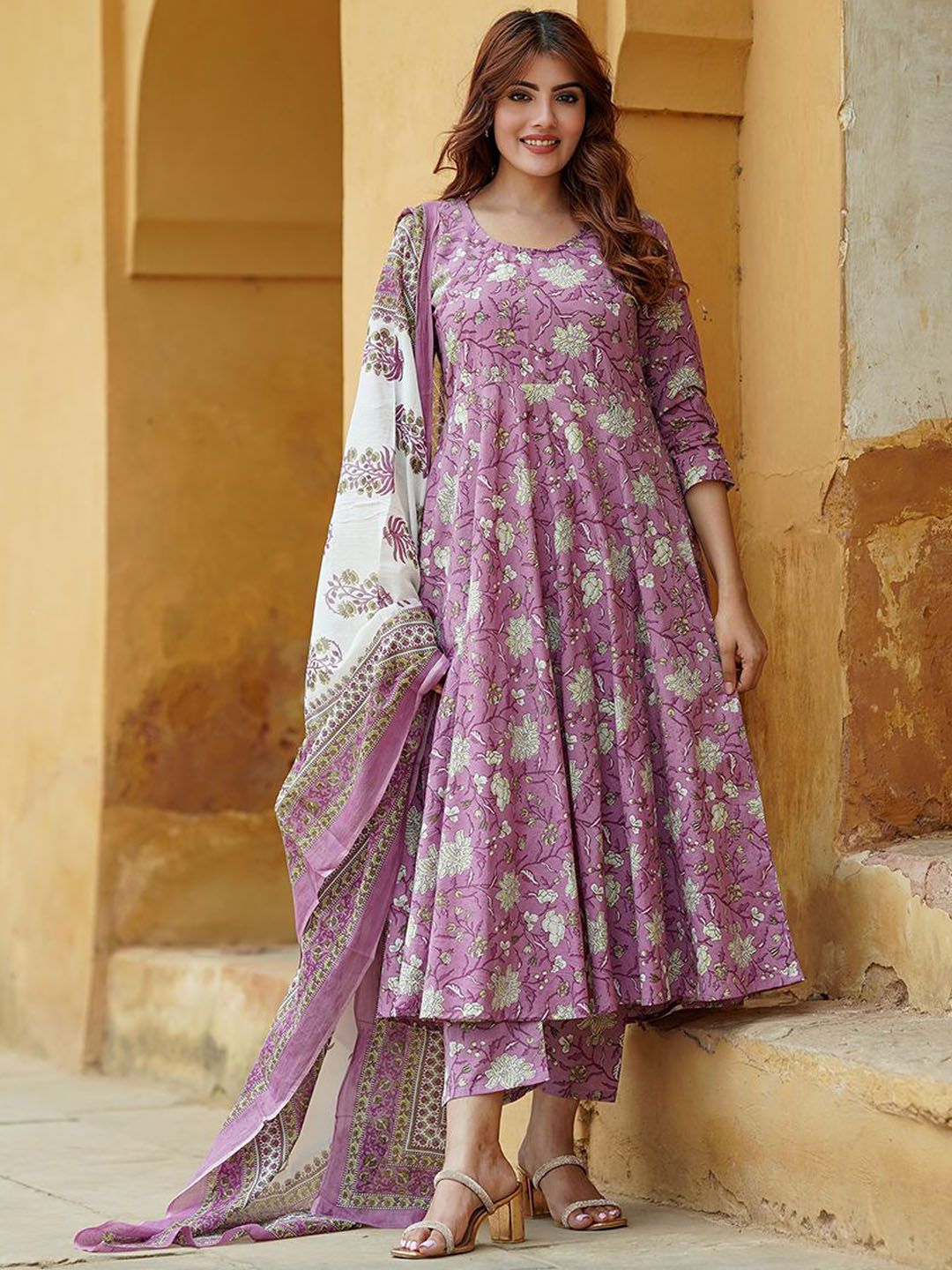 Fully Stiched Rayon Printed Kurti Pant Dupatta