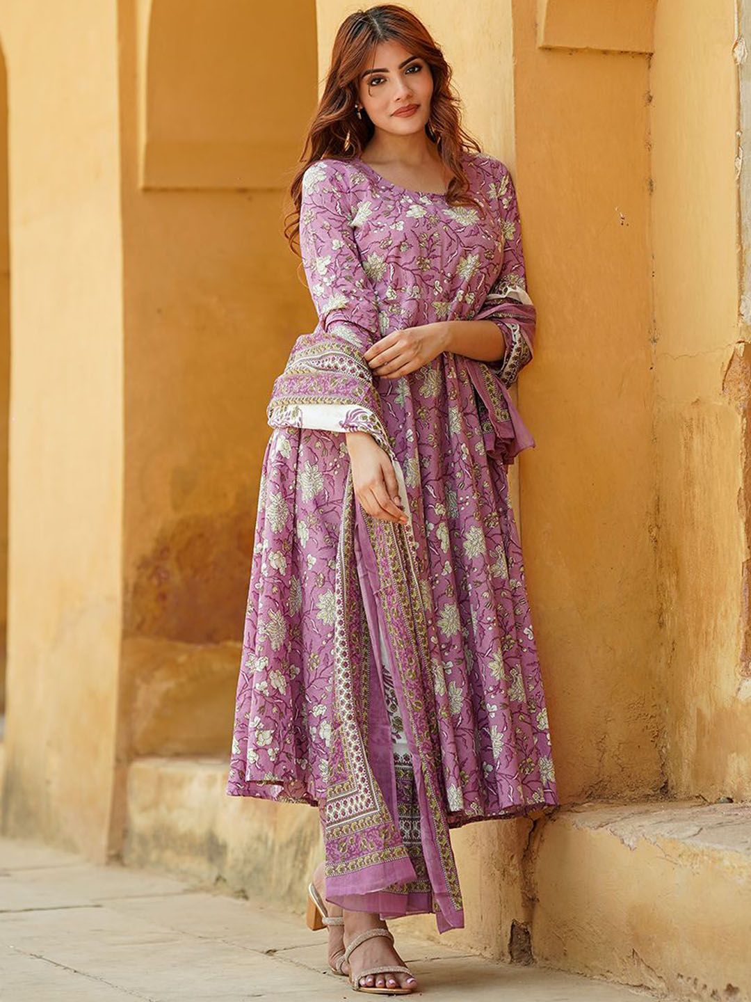 Fully Stiched Rayon Printed Kurti Pant Dupatta