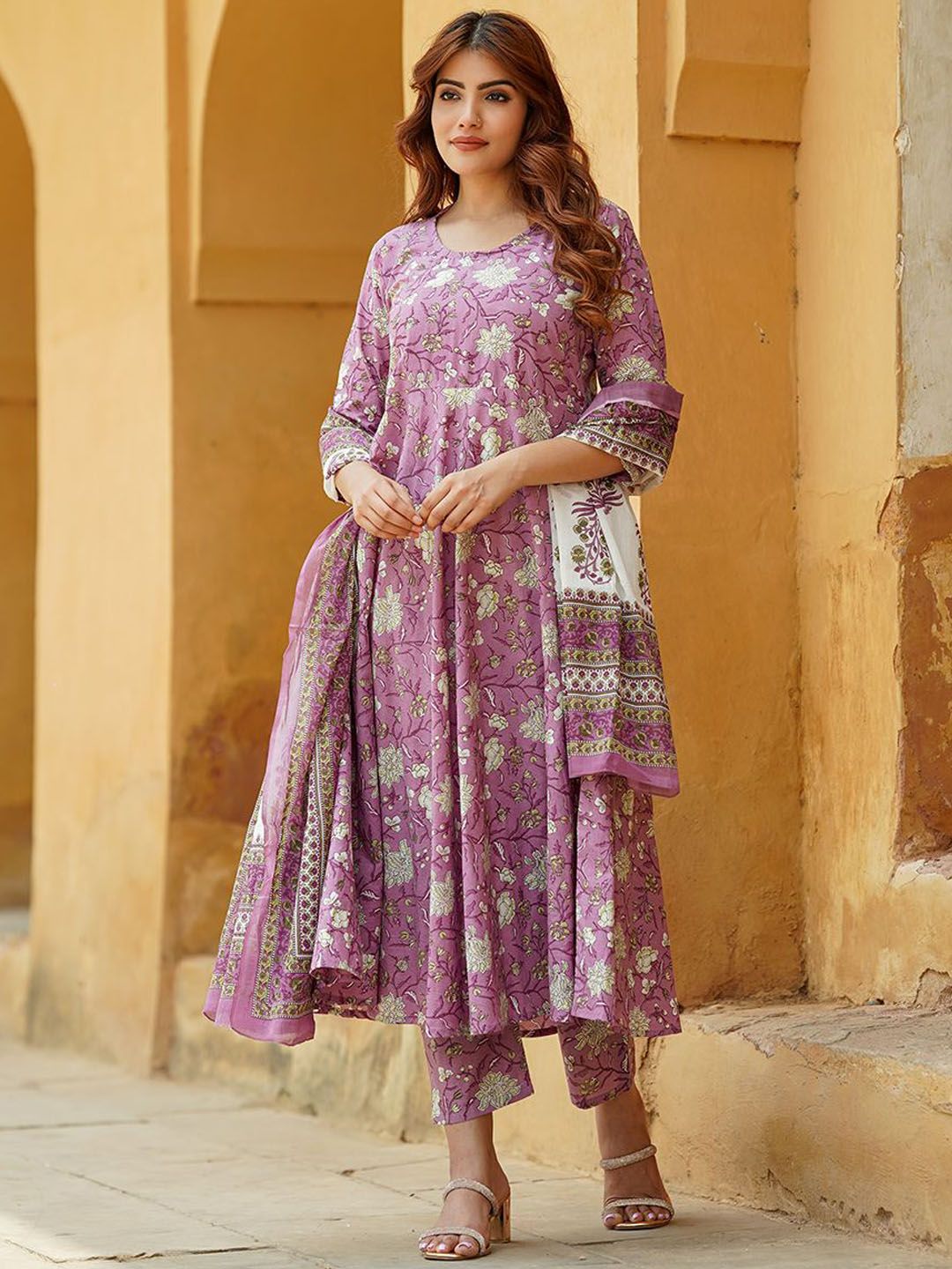 Fully Stiched Rayon Printed Kurti Pant Dupatta