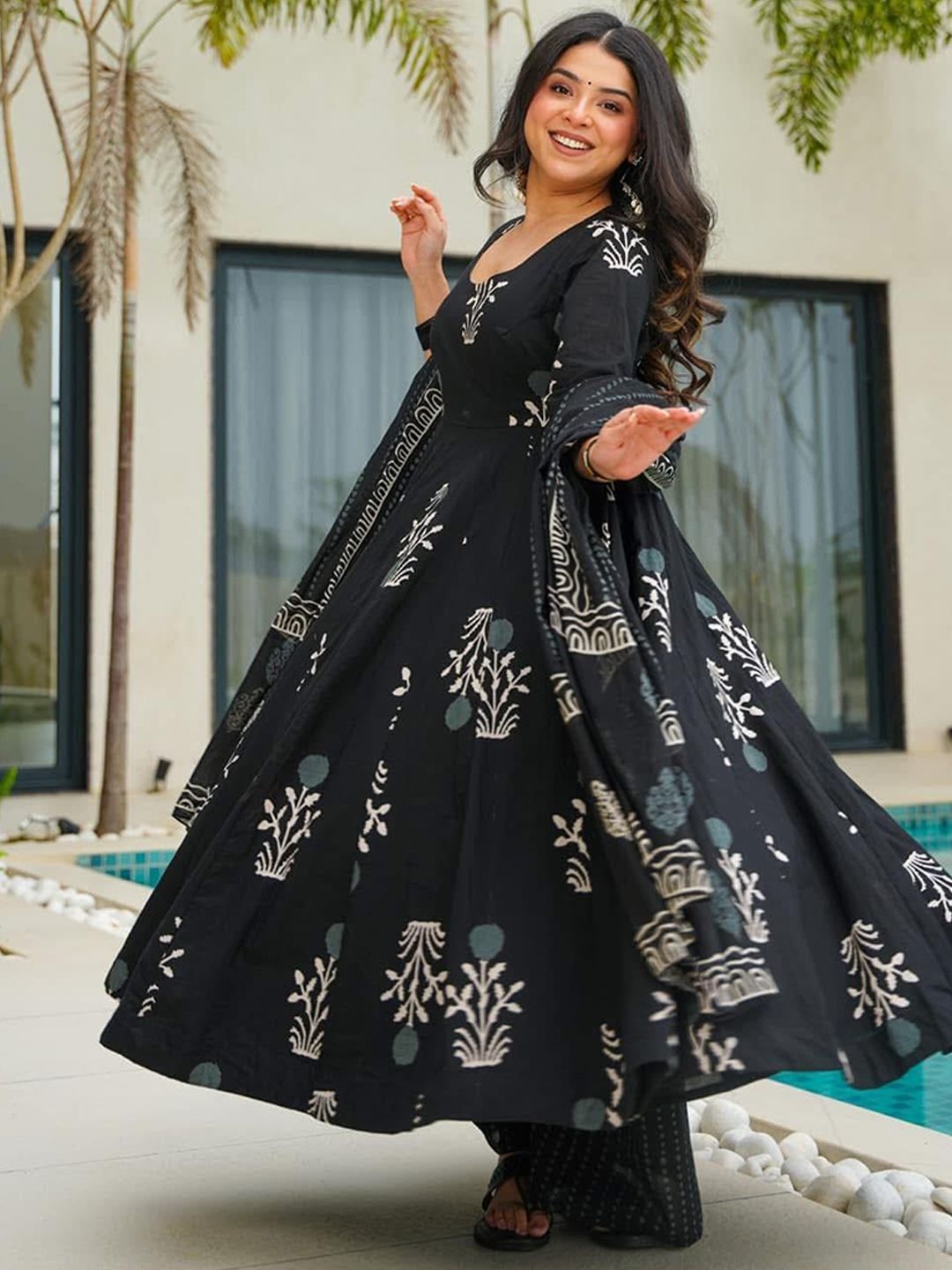 Fully Stiched Rayon Printed Kurti Pant Dupatta