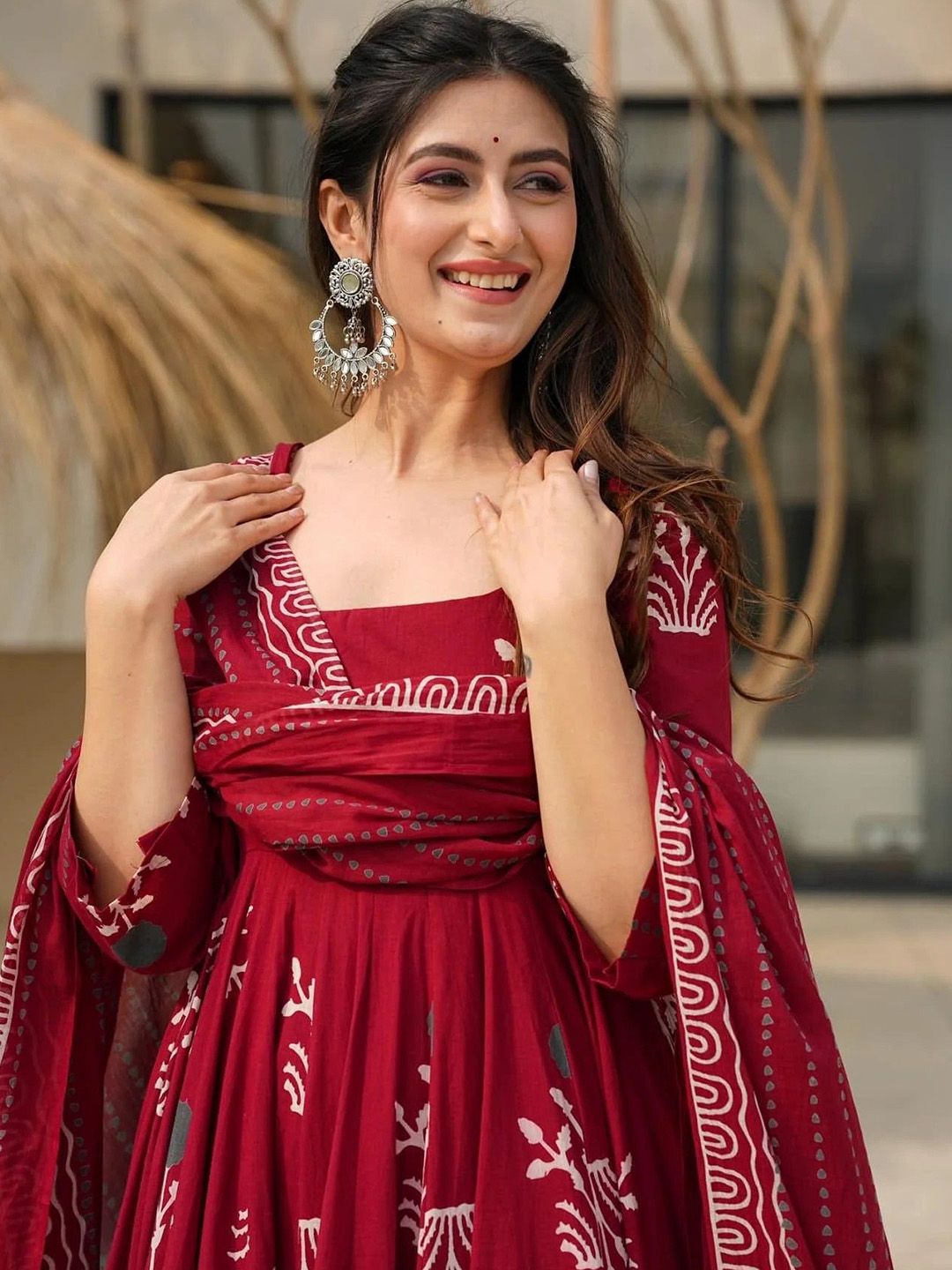 Fully Stiched Rayon Printed Kurti Pant Dupatta