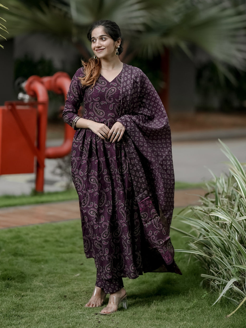 Fully Stiched Rayon Printed Kurti Pant Dupatta
