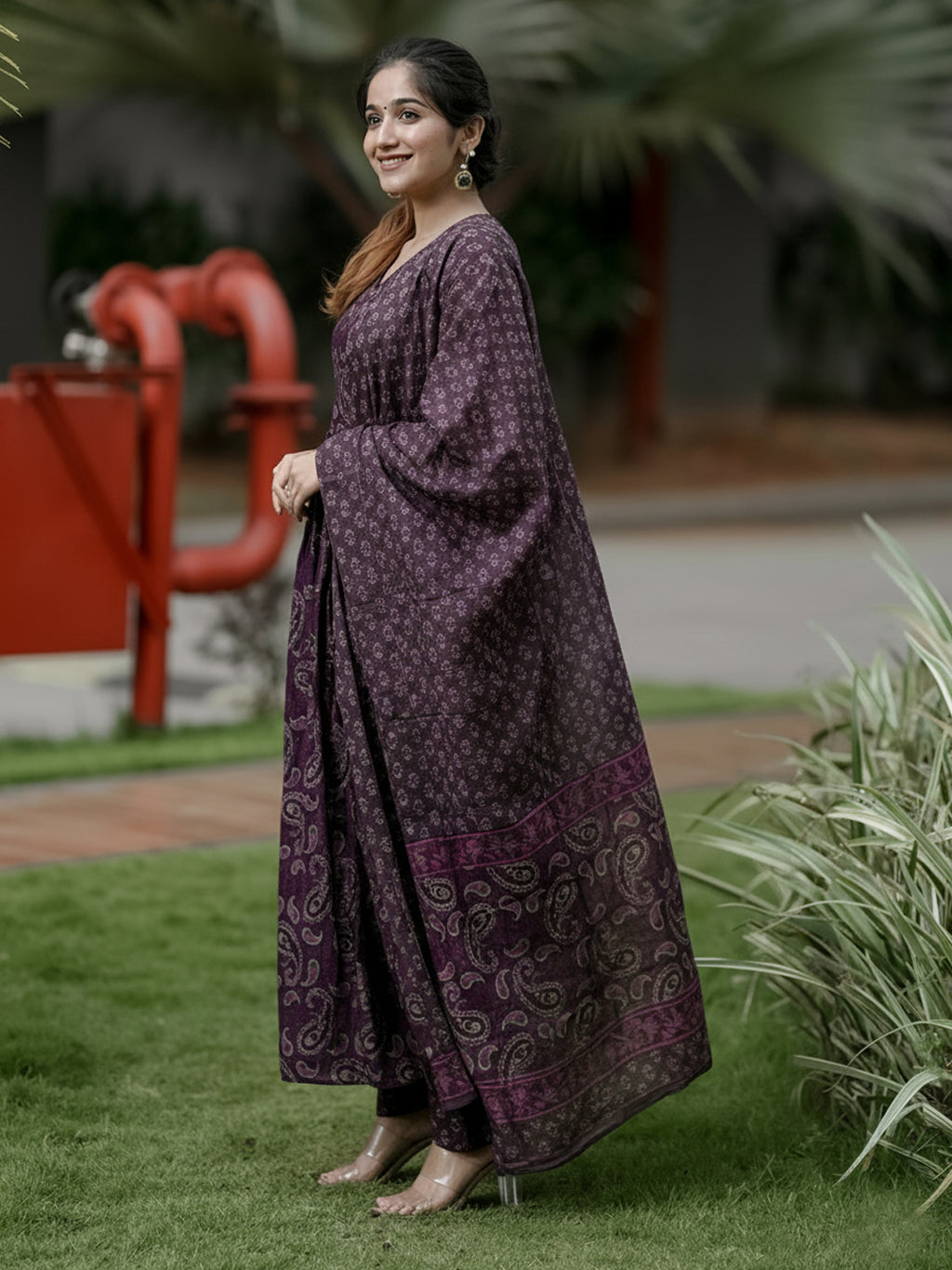 Fully Stiched Rayon Printed Kurti Pant Dupatta