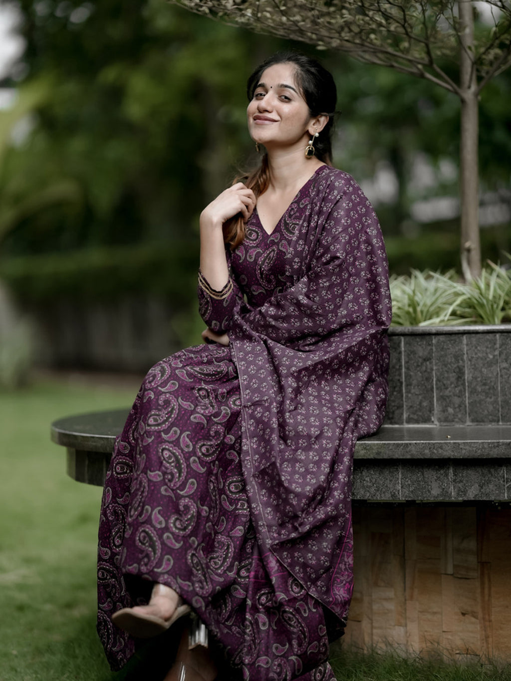 Fully Stiched Rayon Printed Kurti Pant Dupatta
