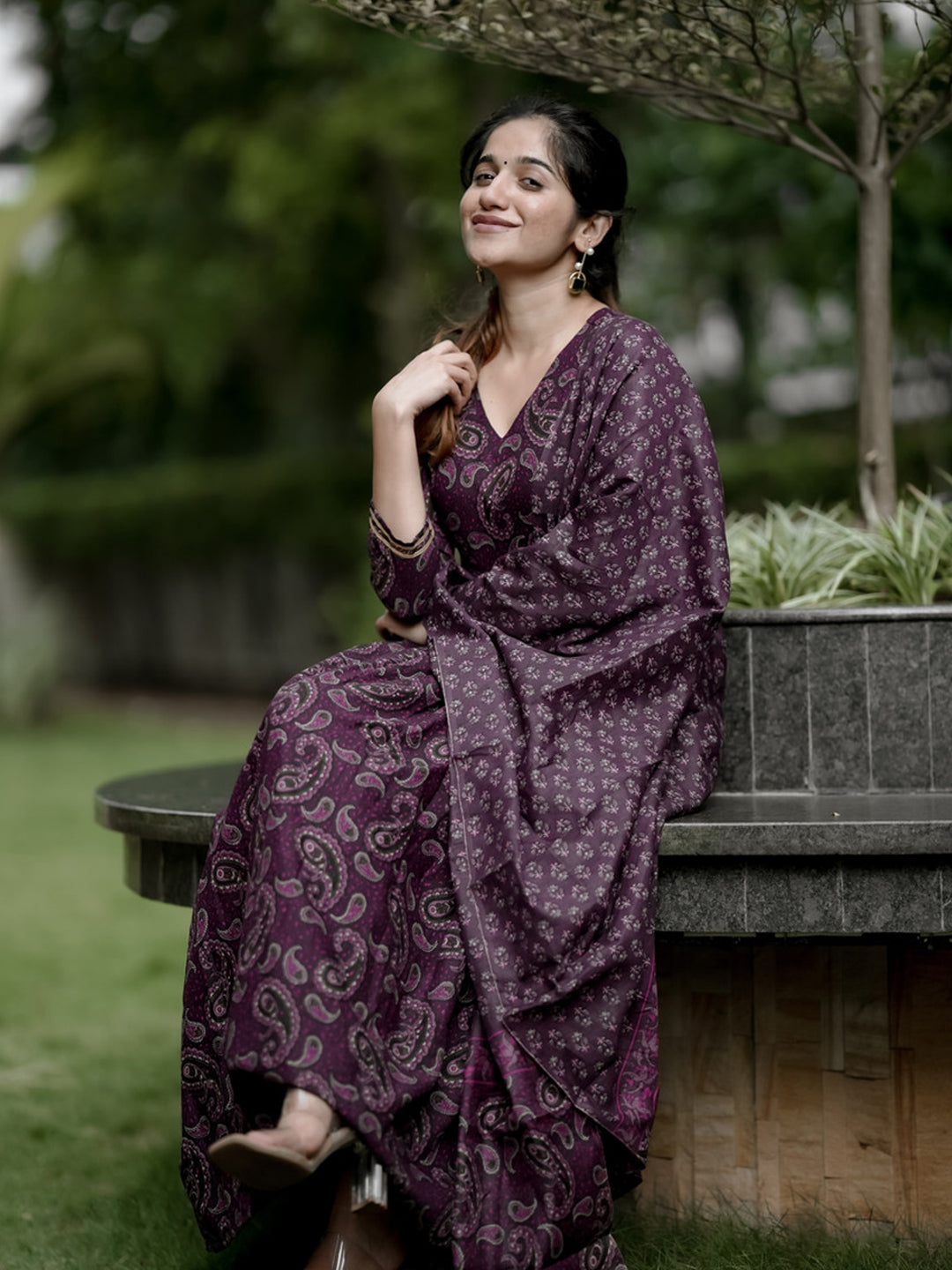 Fully Stiched Rayon Printed Kurti Pant Dupatta