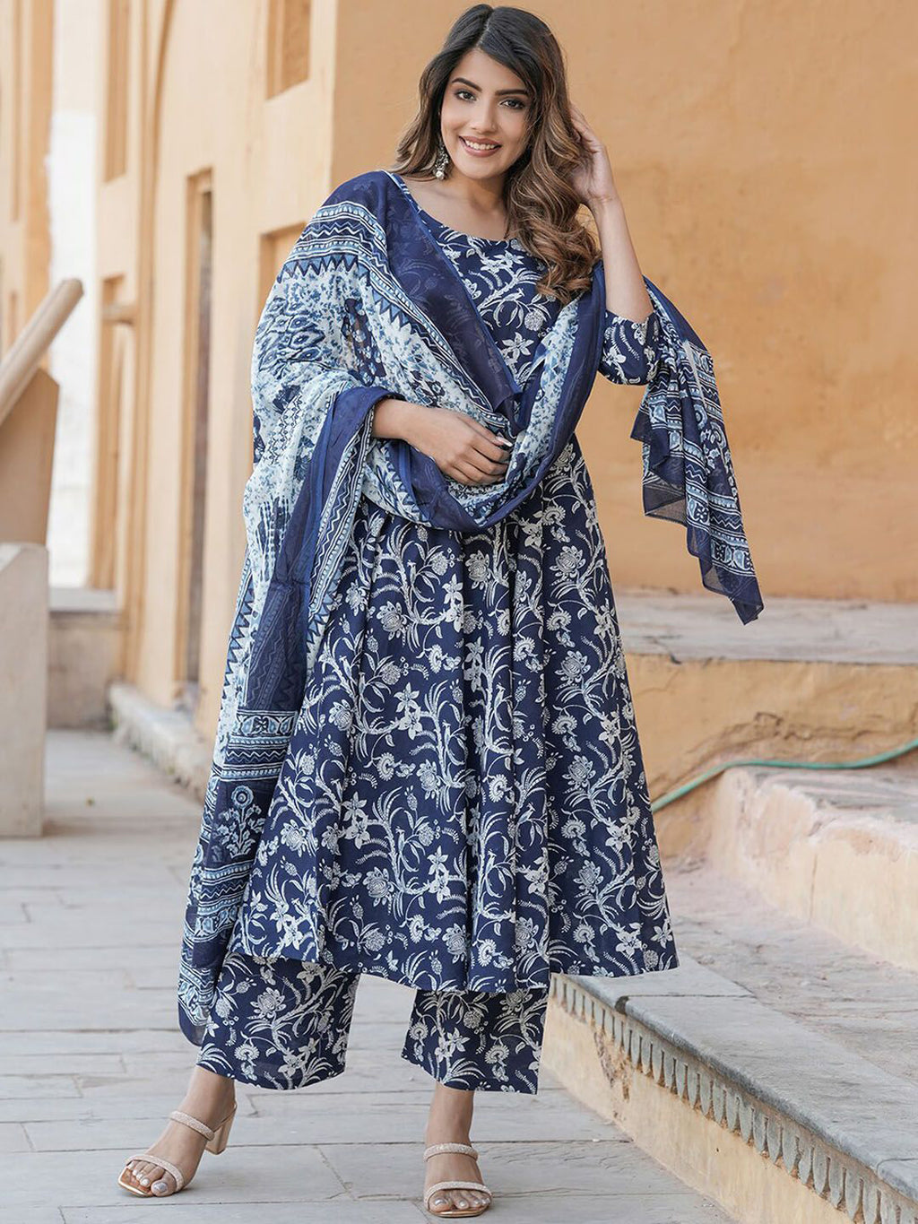 Fully Stiched Rayon Printed Kurti Pant Dupatta