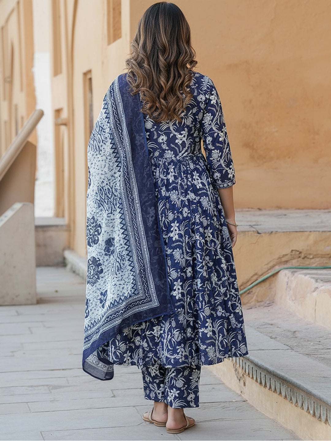 Fully Stiched Rayon Printed Kurti Pant Dupatta