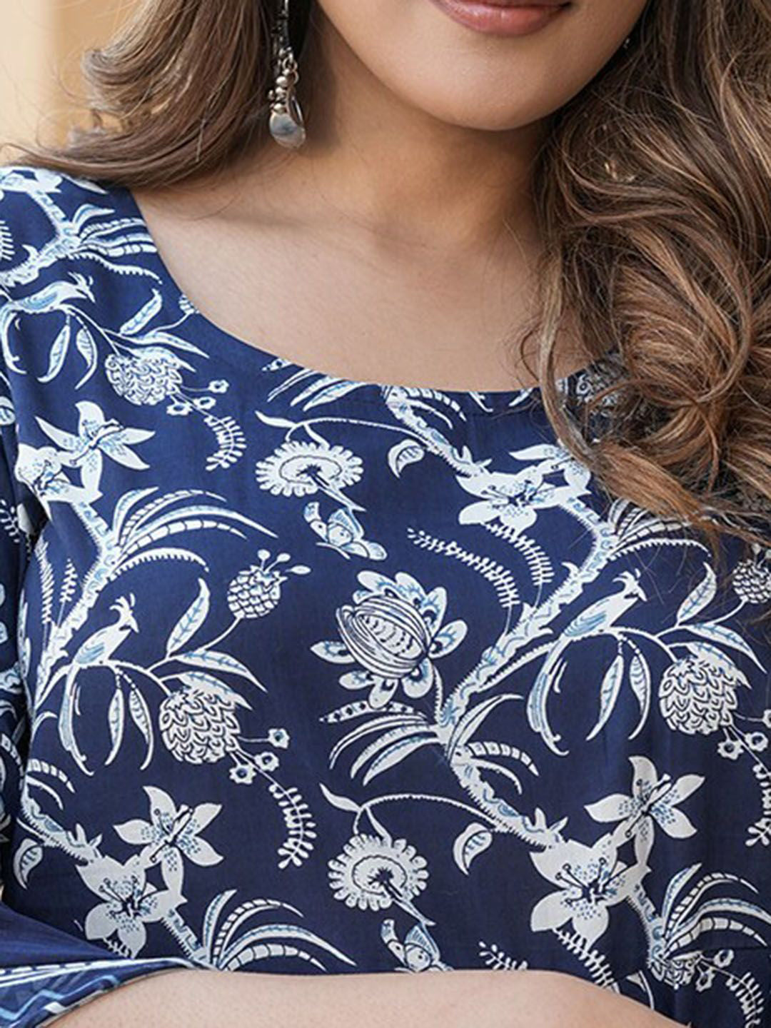 Fully Stiched Rayon Printed Kurti Pant Dupatta