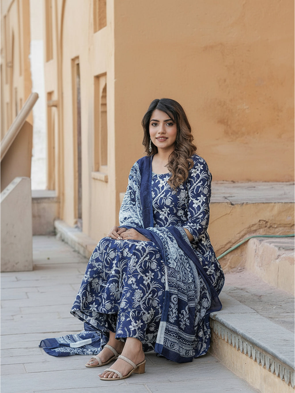 Fully Stiched Rayon Printed Kurti Pant Dupatta