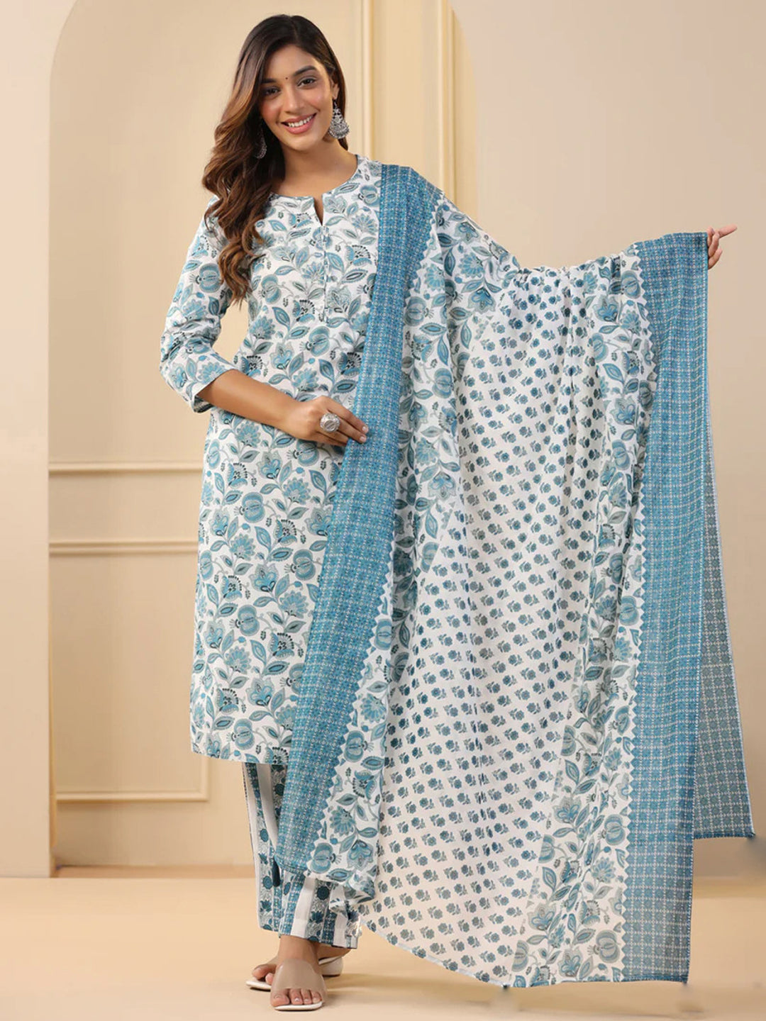 Fully Stiched Rayon Printed Kurti Pant Dupatta