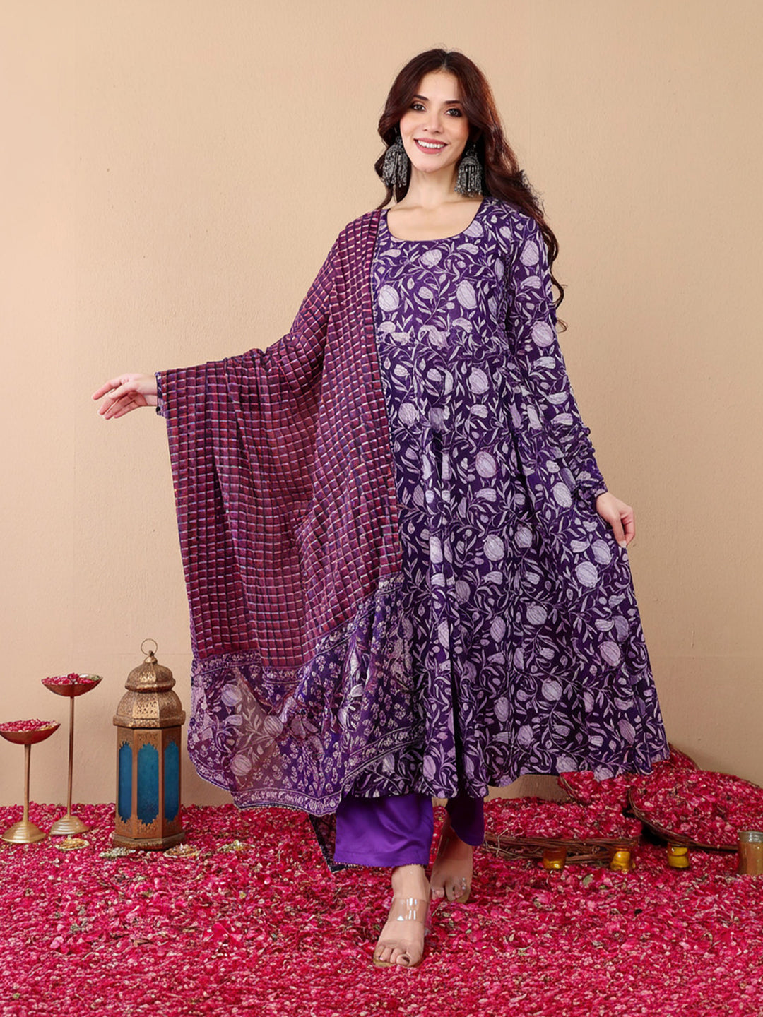Fully Stiched Rayon Printed Kurti Pant Dupatta