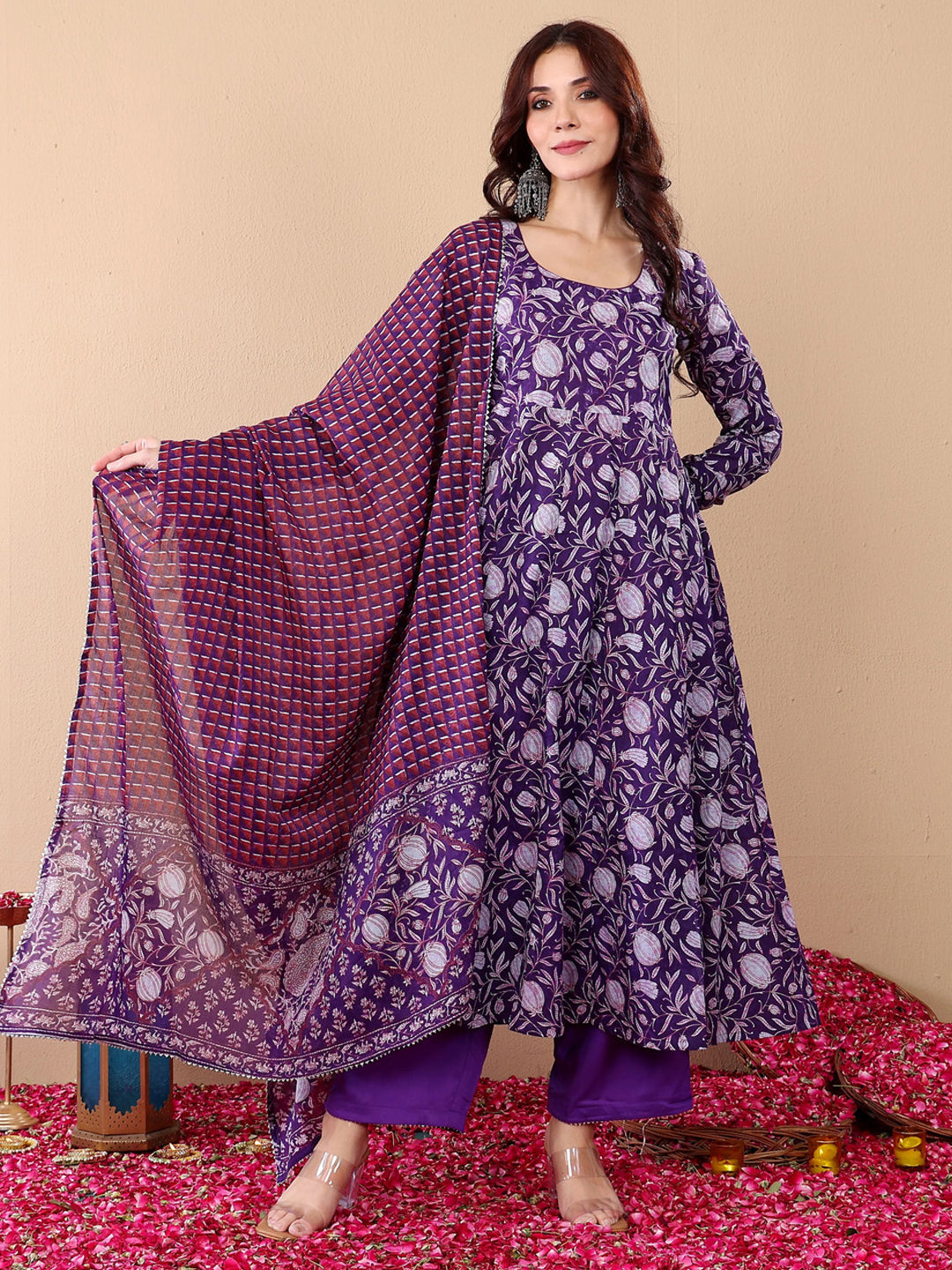 Fully Stiched Rayon Printed Kurti Pant Dupatta