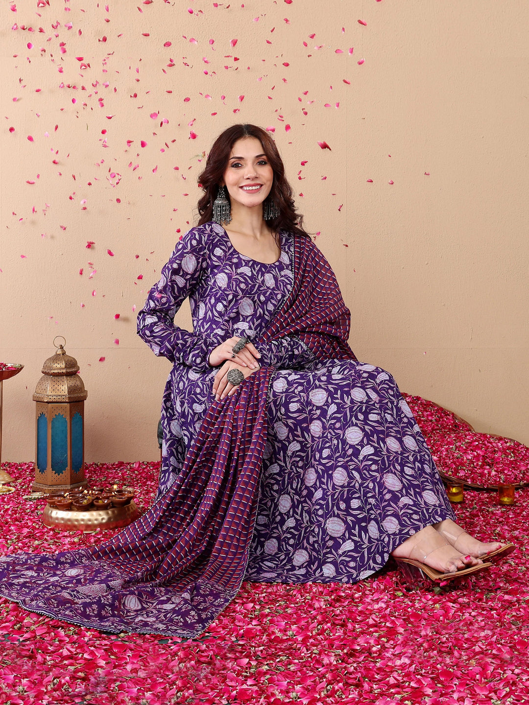 Fully Stiched Rayon Printed Kurti Pant Dupatta