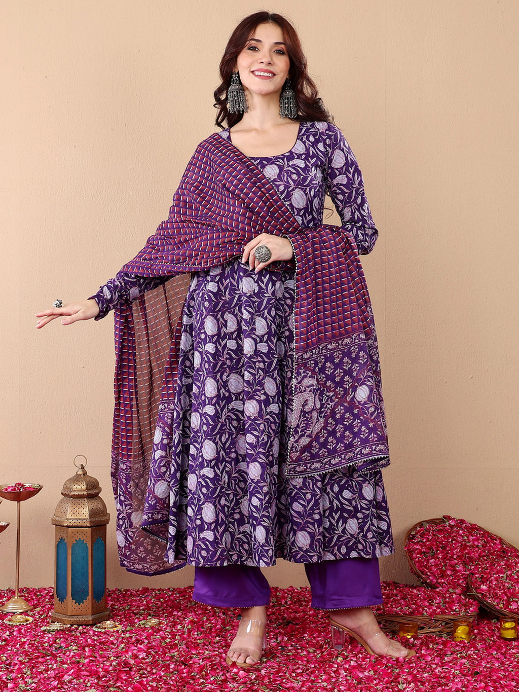 Fully Stiched Rayon Printed Kurti Pant Dupatta