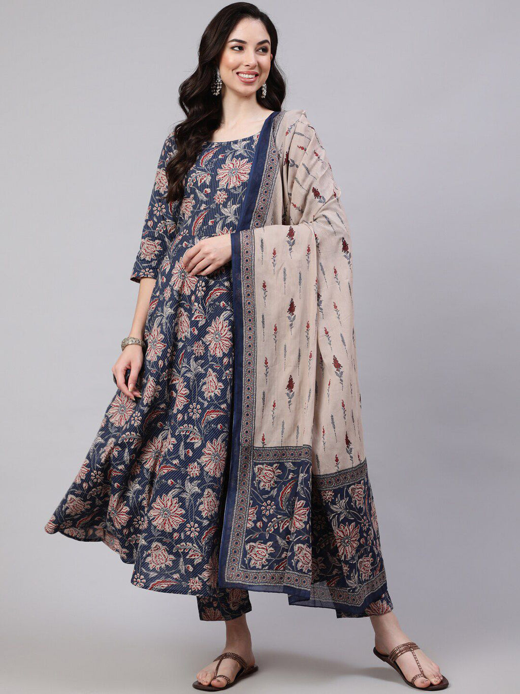 Fully Stiched Rayon Printed Kurti Pant Dupatta