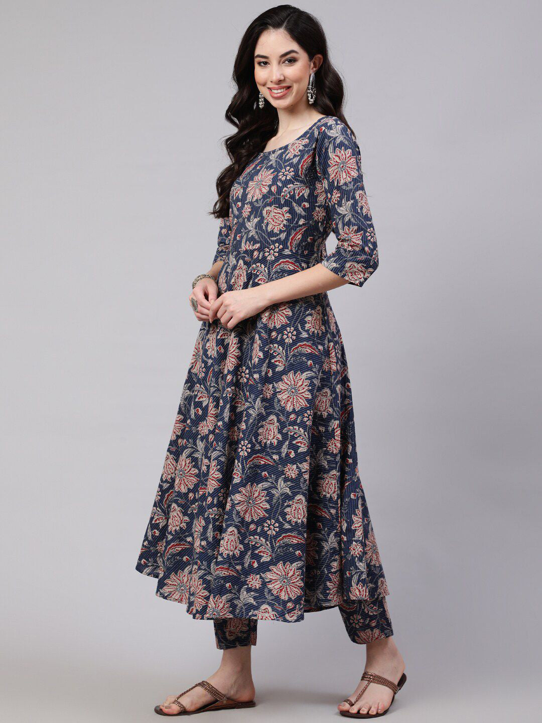 Fully Stiched Rayon Printed Kurti Pant Dupatta
