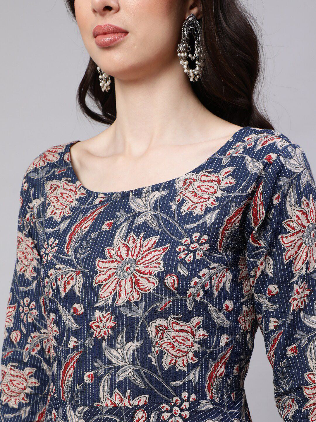Fully Stiched Rayon Printed Kurti Pant Dupatta