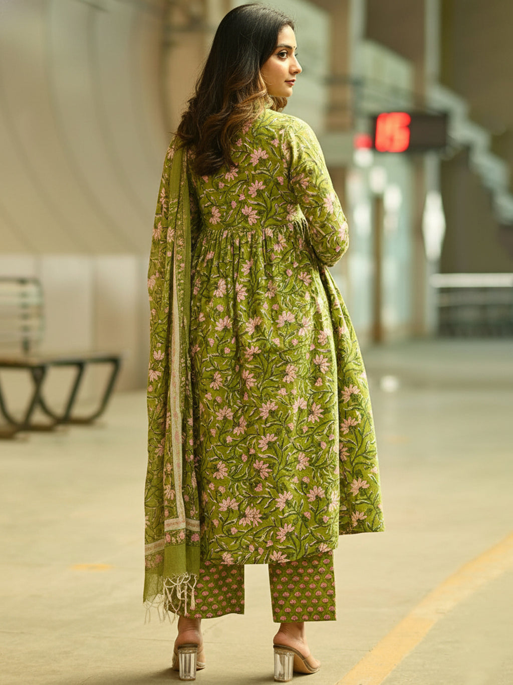 Fully Stiched Rayon Printed Kurti Pant Dupatta
