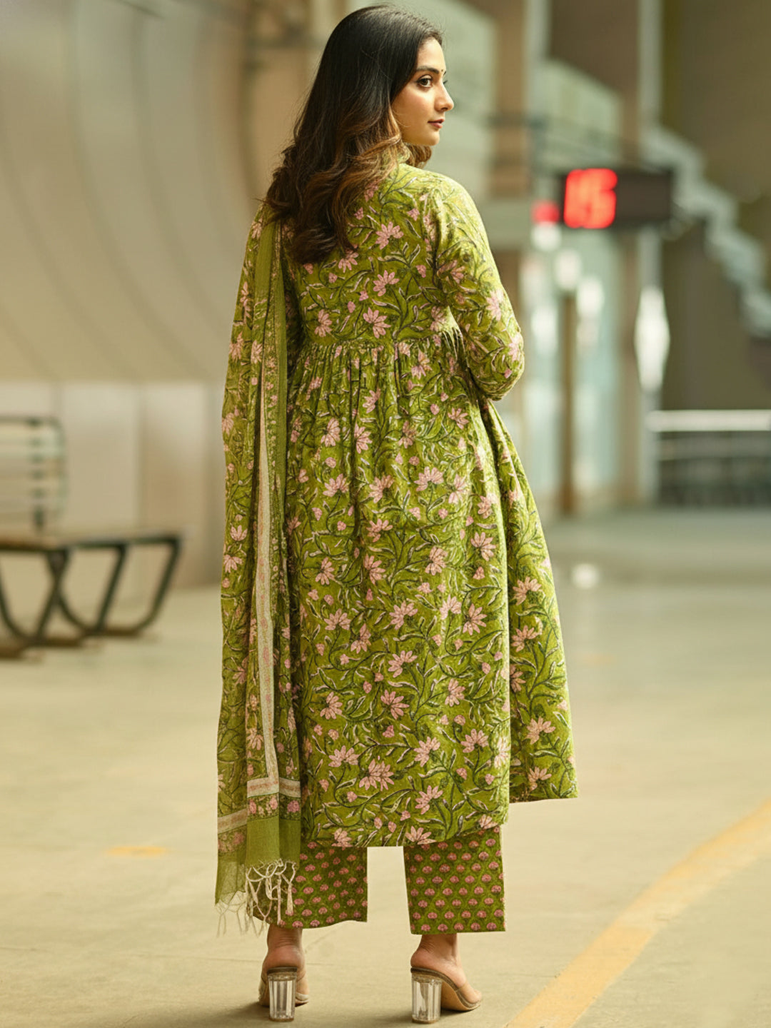 Fully Stiched Rayon Printed Kurti Pant Dupatta
