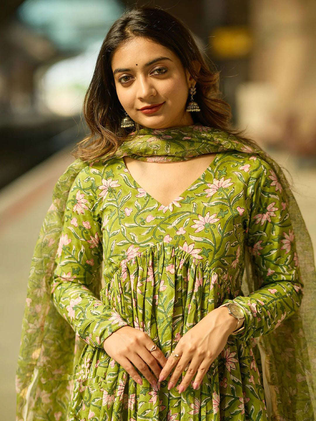 Fully Stiched Rayon Printed Kurti Pant Dupatta