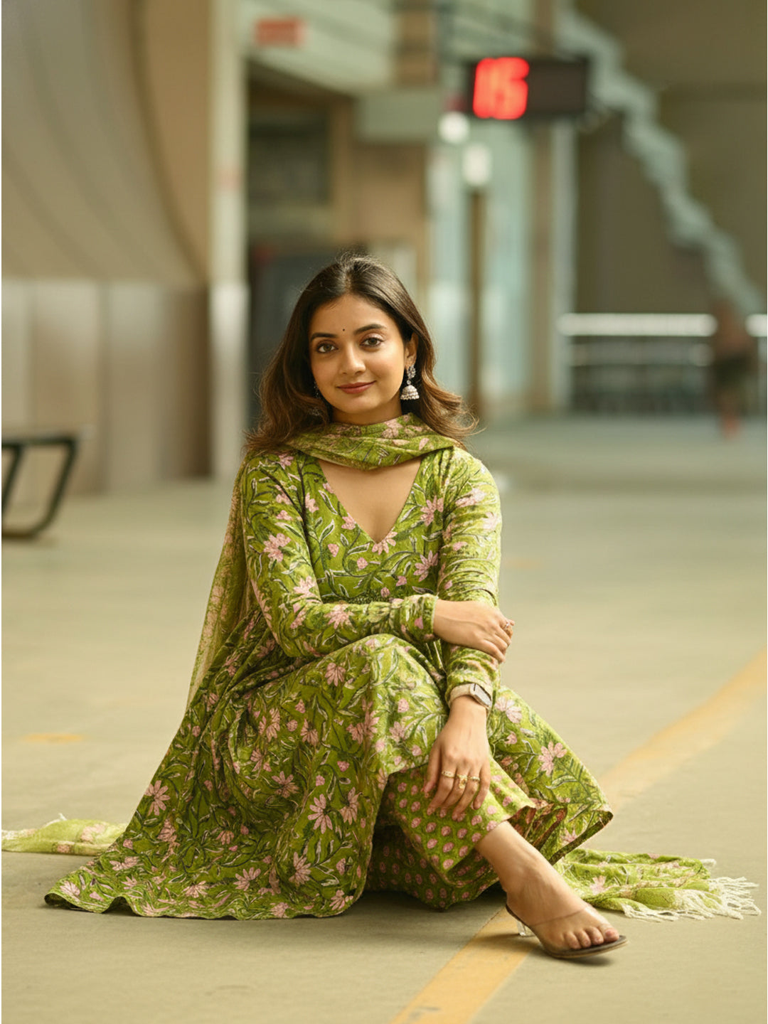 Fully Stiched Rayon Printed Kurti Pant Dupatta