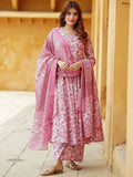 Fully Stiched Rayon Printed Kurti Pant Dupatta