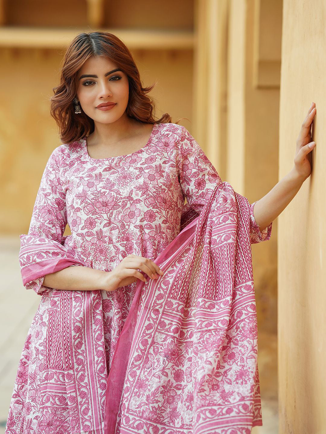 Fully Stiched Rayon Printed Kurti Pant Dupatta