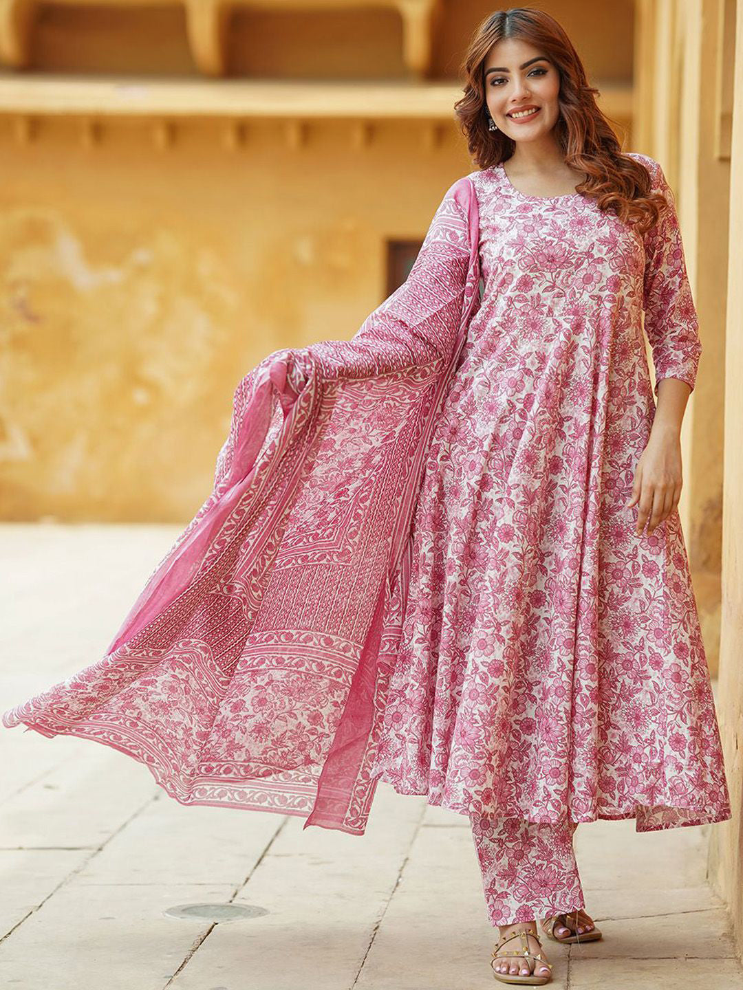 Fully Stiched Rayon Printed Kurti Pant Dupatta