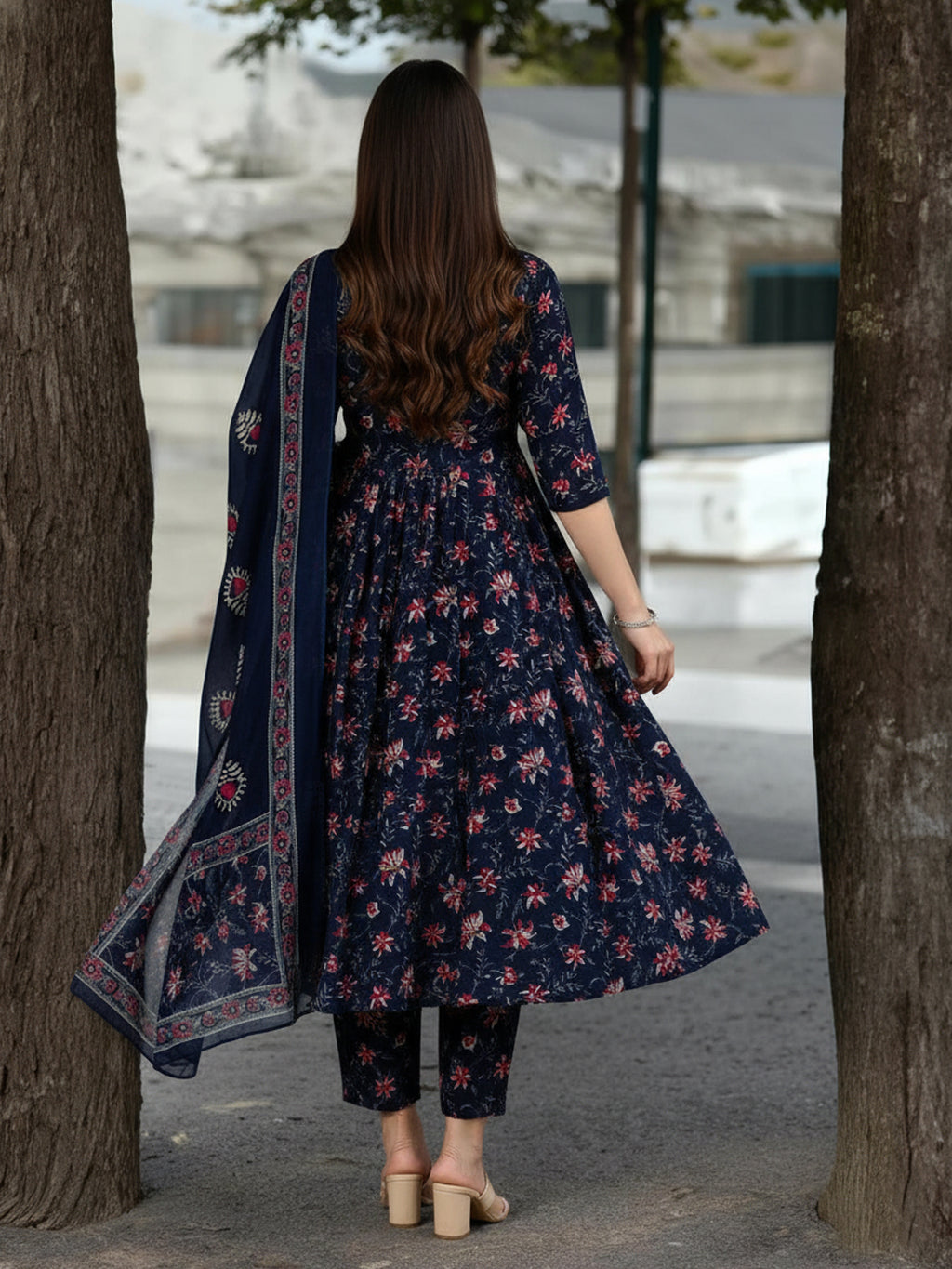 Fully Stiched Rayon Printed Kurti Pant Dupatta