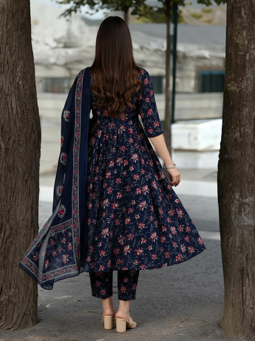 Fully Stiched Rayon Printed Kurti Pant Dupatta