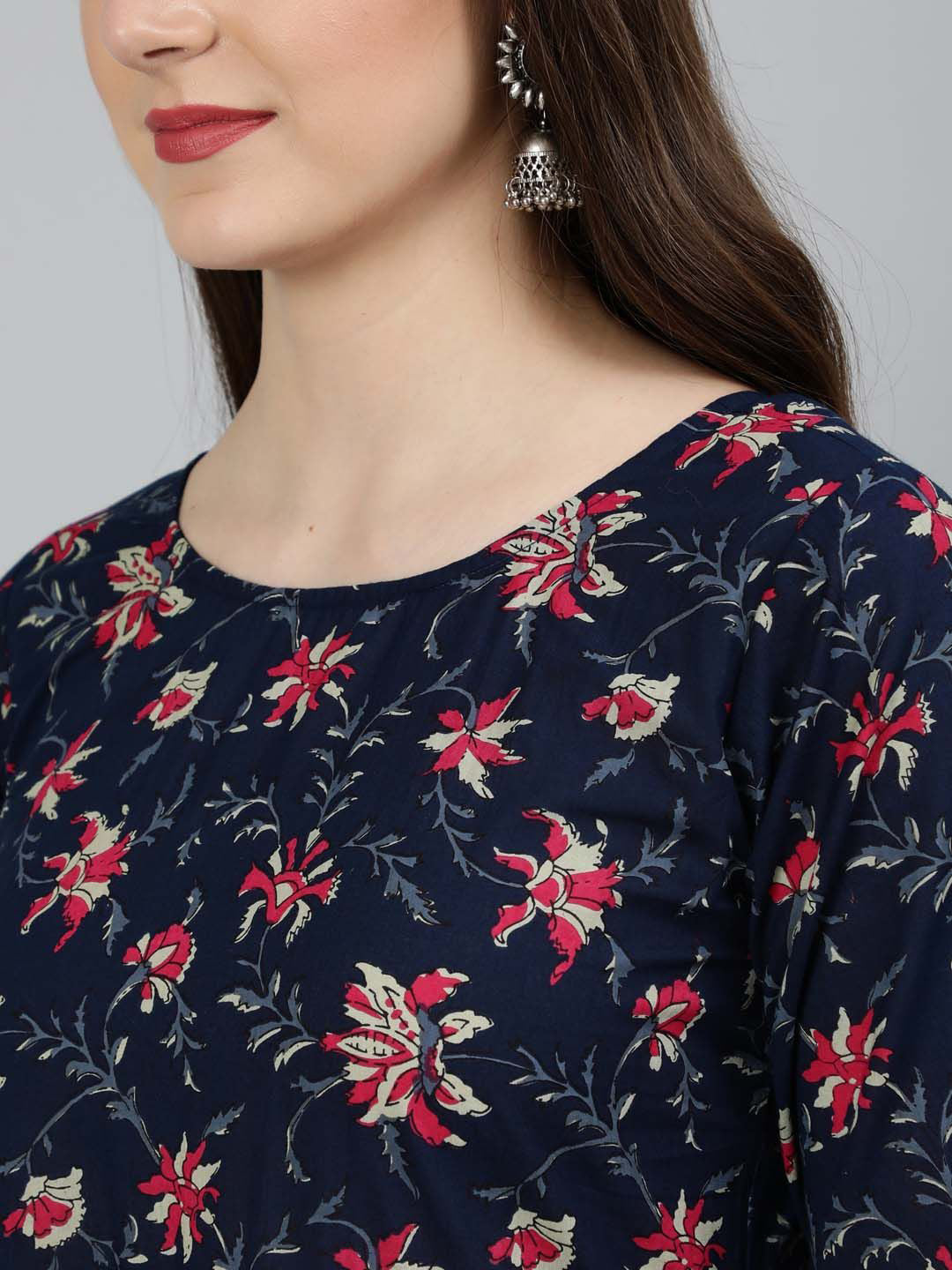 Fully Stiched Rayon Printed Kurti Pant Dupatta