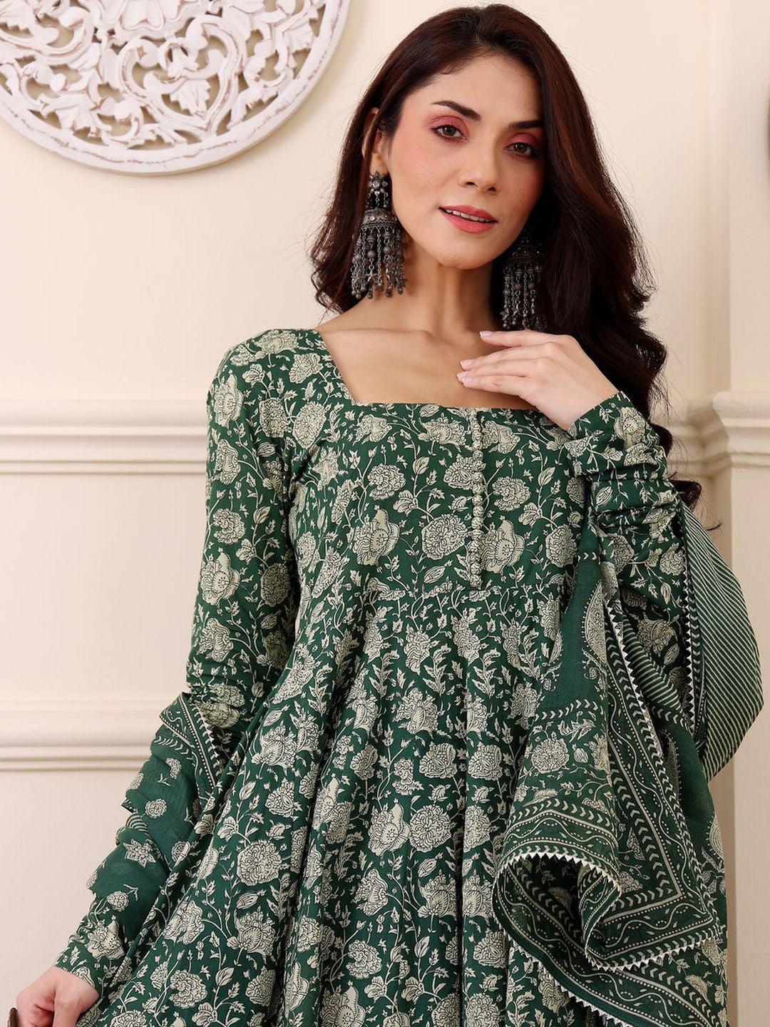 Fully Stiched Rayon Printed Kurti Pant Dupatta
