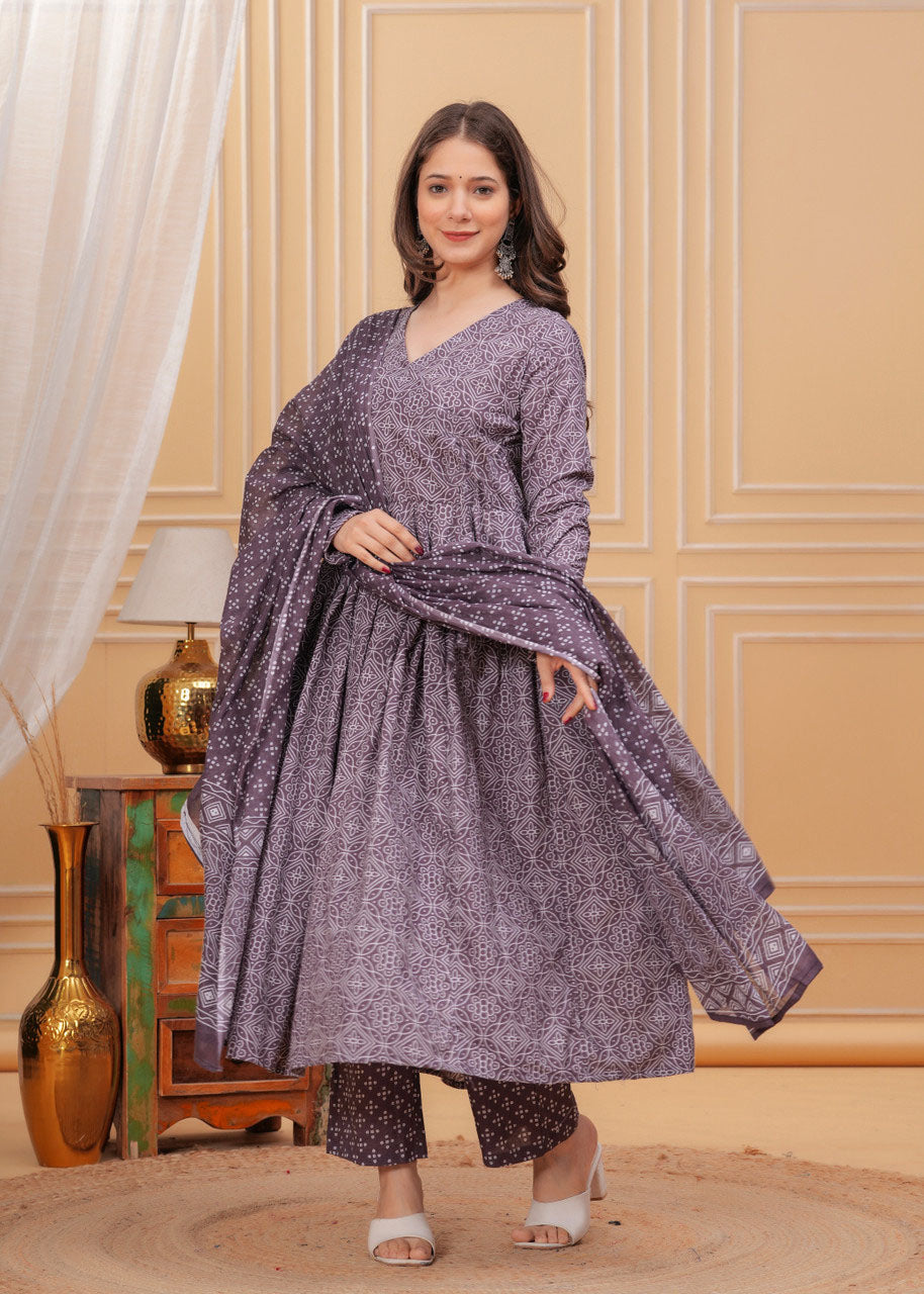 Fully Stiched Rayon Printed Kurti Pant Dupatta
